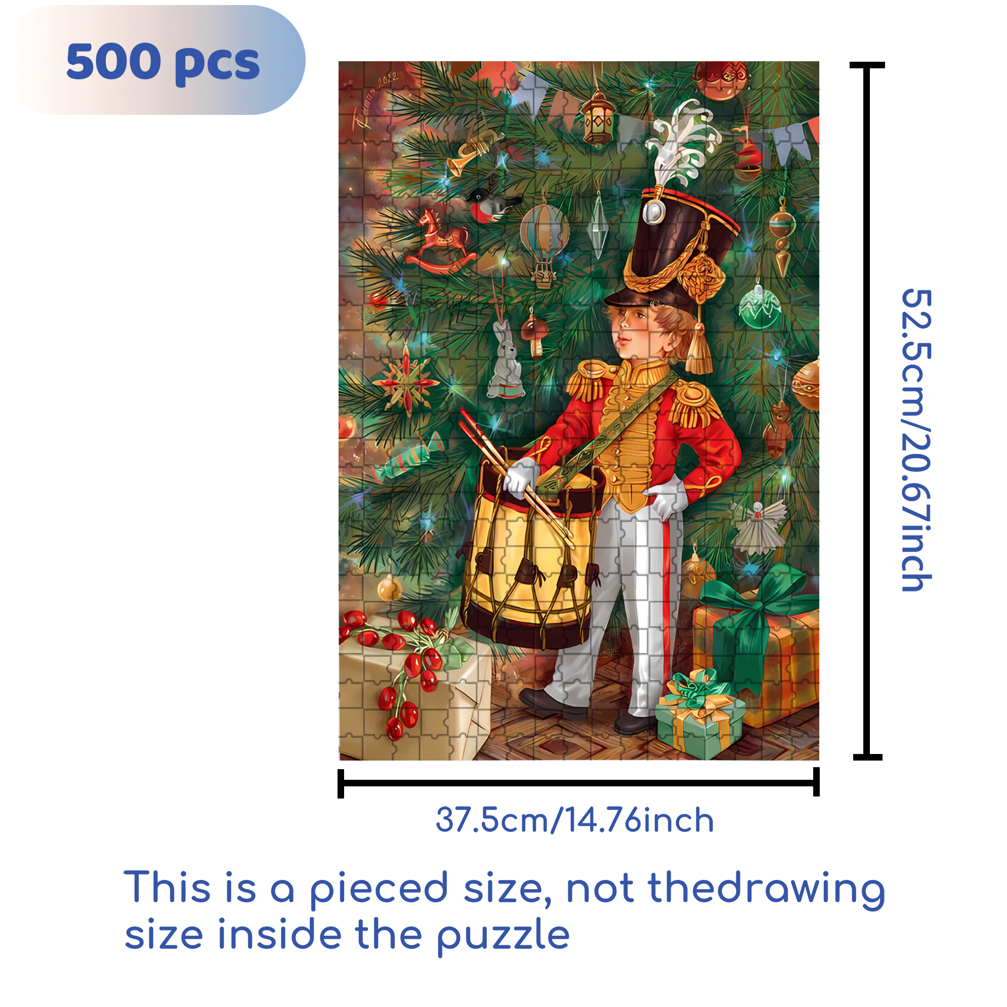 Music and Christmas 500pcs/1000pcs Jigsaw Puzzle, Scratch-Resistant, Interactive Family Game & Brain-Boosting DIY Decor, Perfect for Halloween, Christmas & New Year Gifts, Family Puzzle Game