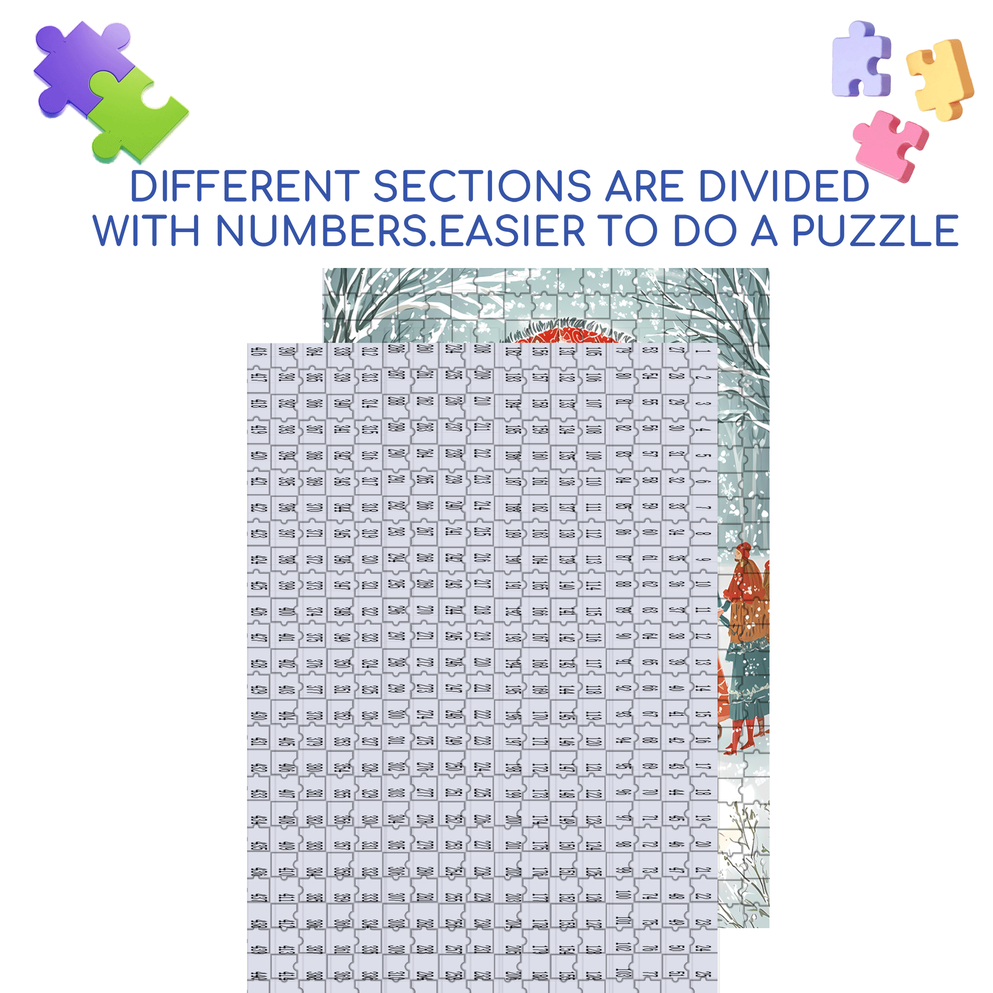 Natasha 500pcs/1000pcs Jigsaw Puzzle, Scratch-Resistant, Interactive Family Game & Brain-Boosting DIY Decor, Perfect for Halloween, Christmas & New Year Gifts, Family Puzzle Game