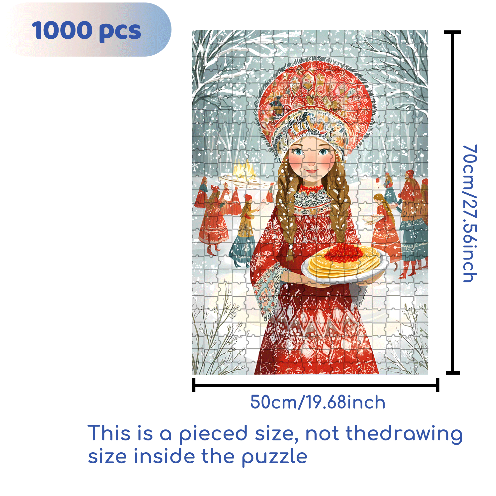Natasha 500pcs/1000pcs Jigsaw Puzzle, Scratch-Resistant, Interactive Family Game & Brain-Boosting DIY Decor, Perfect for Halloween, Christmas & New Year Gifts, Family Puzzle Game