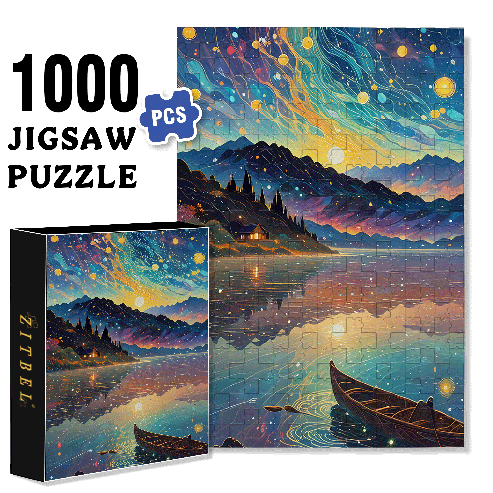 Paradise On Earth 500pcs/1000pcs Jigsaw Puzzle, Scratch-Resistant, Interactive Family Game & Brain-Boosting DIY Decor, Perfect for Halloween, Christmas & New Year Gifts, Family Puzzle Game