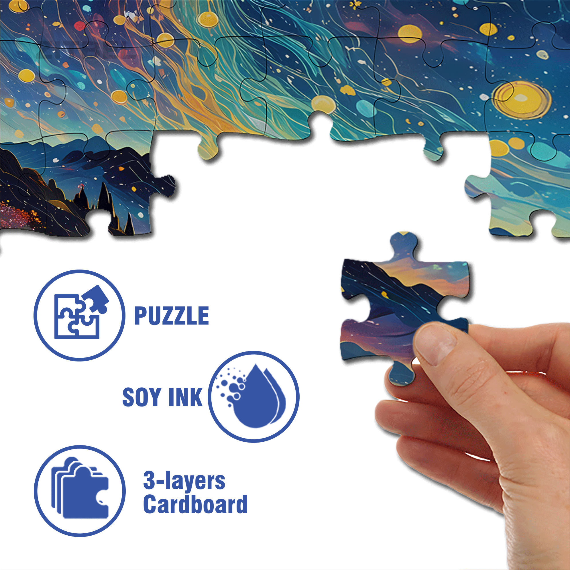 Paradise On Earth 500pcs/1000pcs Jigsaw Puzzle, Scratch-Resistant, Interactive Family Game & Brain-Boosting DIY Decor, Perfect for Halloween, Christmas & New Year Gifts, Family Puzzle Game
