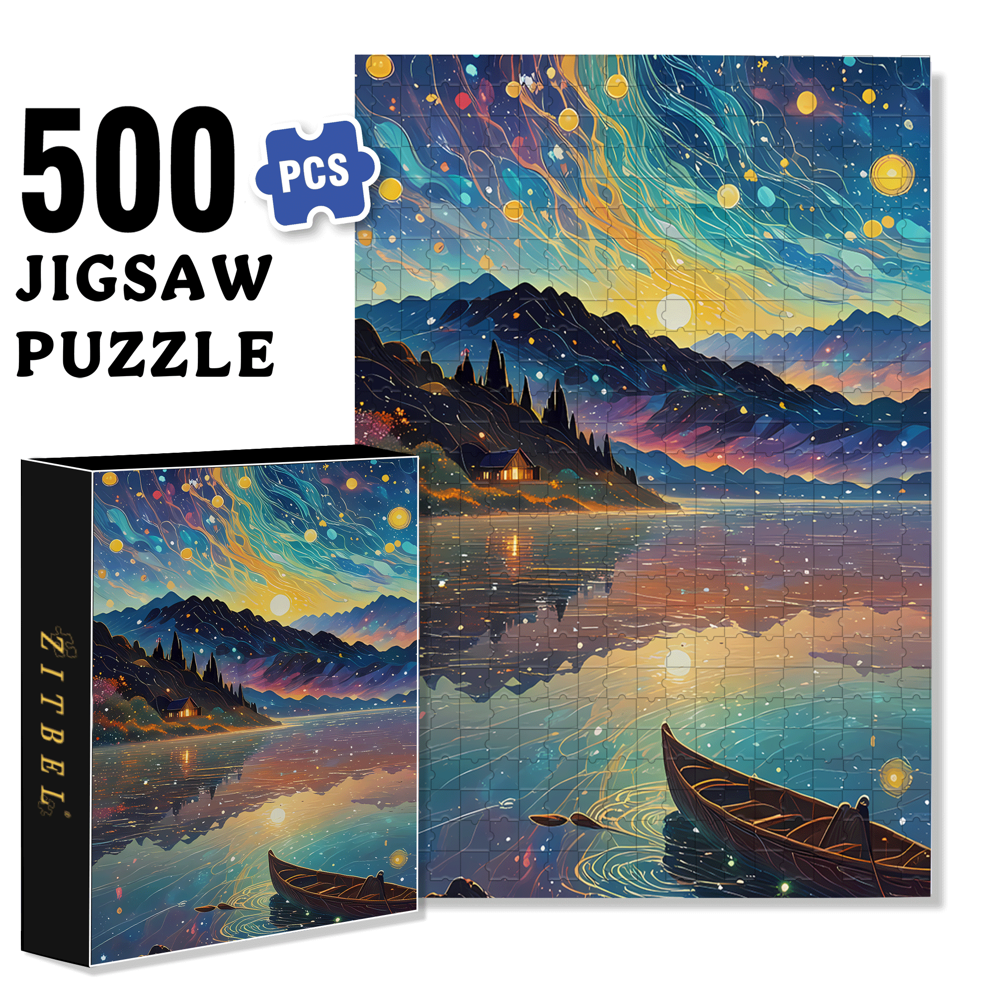 Paradise On Earth 500pcs/1000pcs Jigsaw Puzzle, Scratch-Resistant, Interactive Family Game & Brain-Boosting DIY Decor, Perfect for Halloween, Christmas & New Year Gifts, Family Puzzle Game