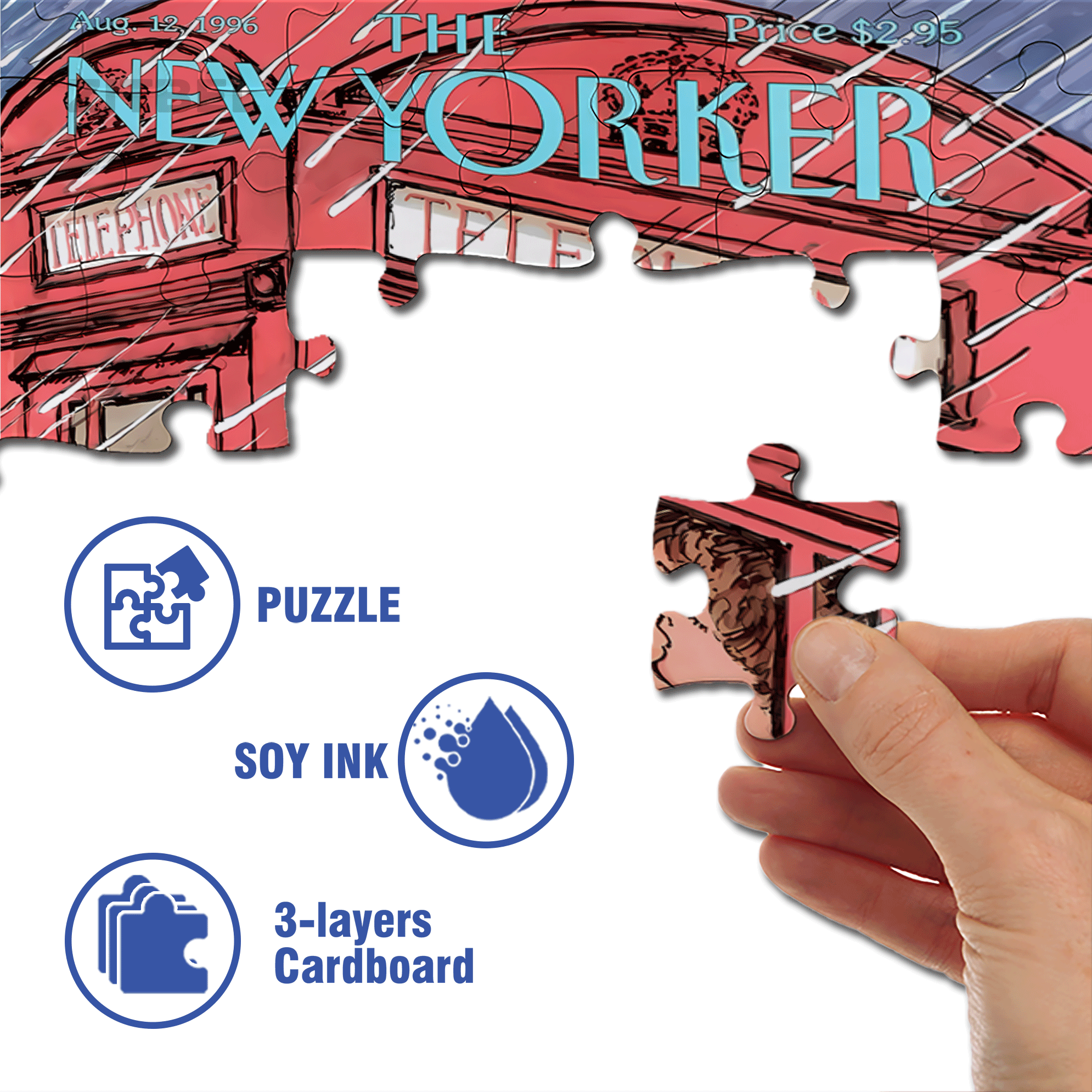 Phone Booth Romance 500pcs/1000pcs Jigsaw Puzzle, Scratch-Resistant, Interactive Family Game & Brain-Boosting DIY Decor, Perfect for Halloween, Christmas & New Year Gifts, Family Puzzle Game