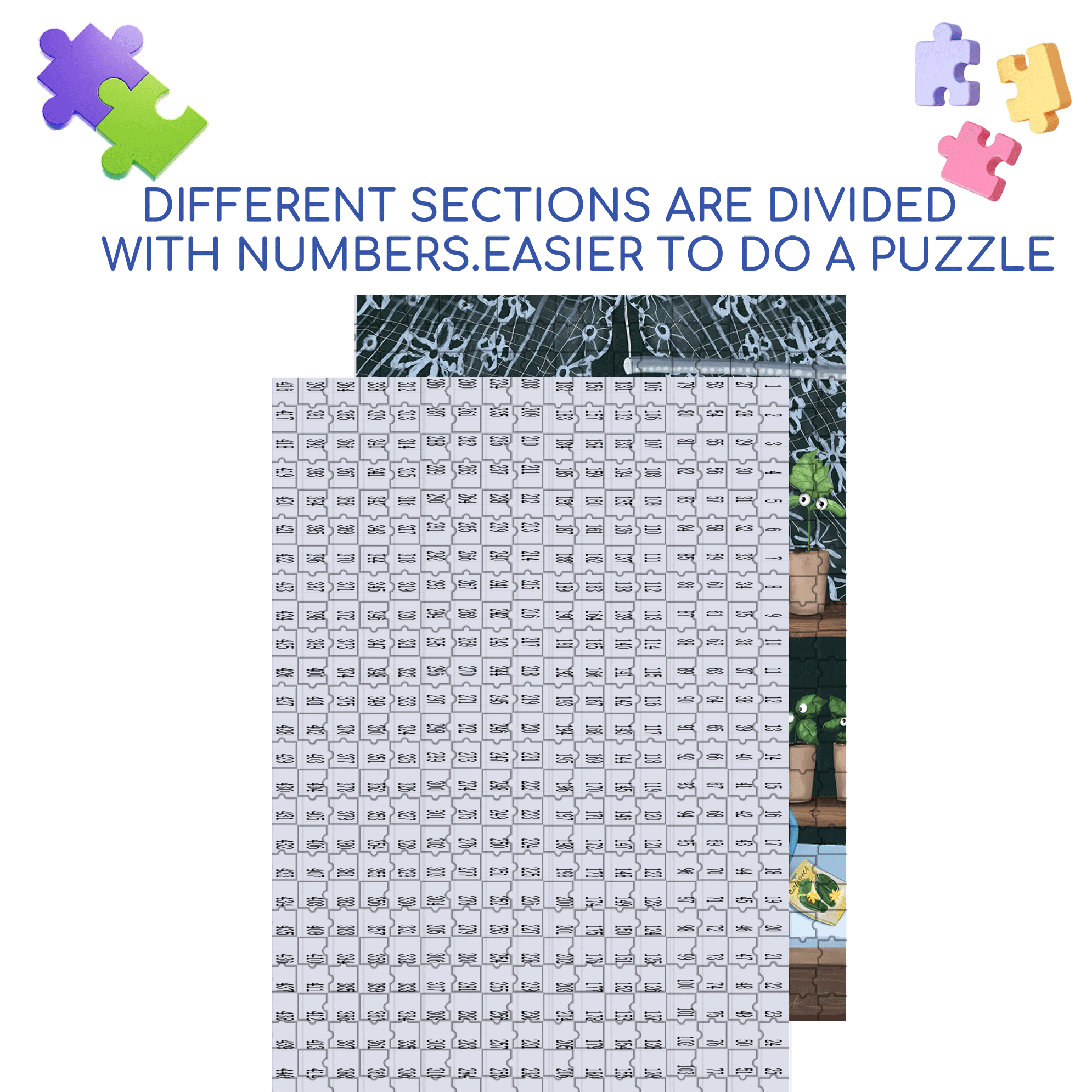 Talking to Plants 500pcs/1000pcs Jigsaw Puzzle, Scratch-Resistant, Interactive Family Game & Brain-Boosting DIY Decor, Perfect for Halloween, Christmas & New Year Gifts, Family Puzzle Game