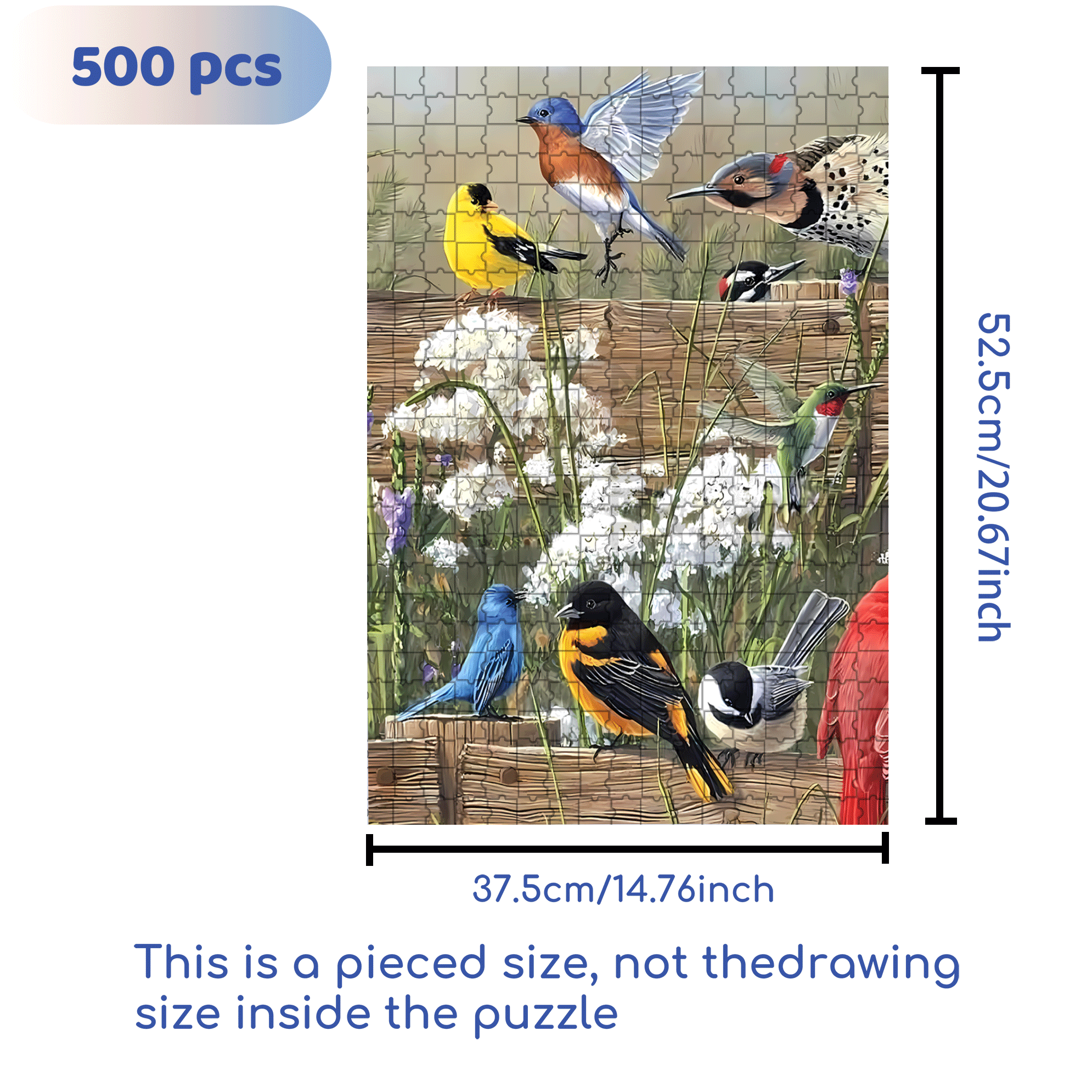The Little Birds 500pcs/1000pcs Jigsaw Puzzle, Scratch-Resistant, Interactive Family Game & Brain-Boosting DIY Decor, Perfect for Halloween, Christmas & New Year Gifts, Family Puzzle Game