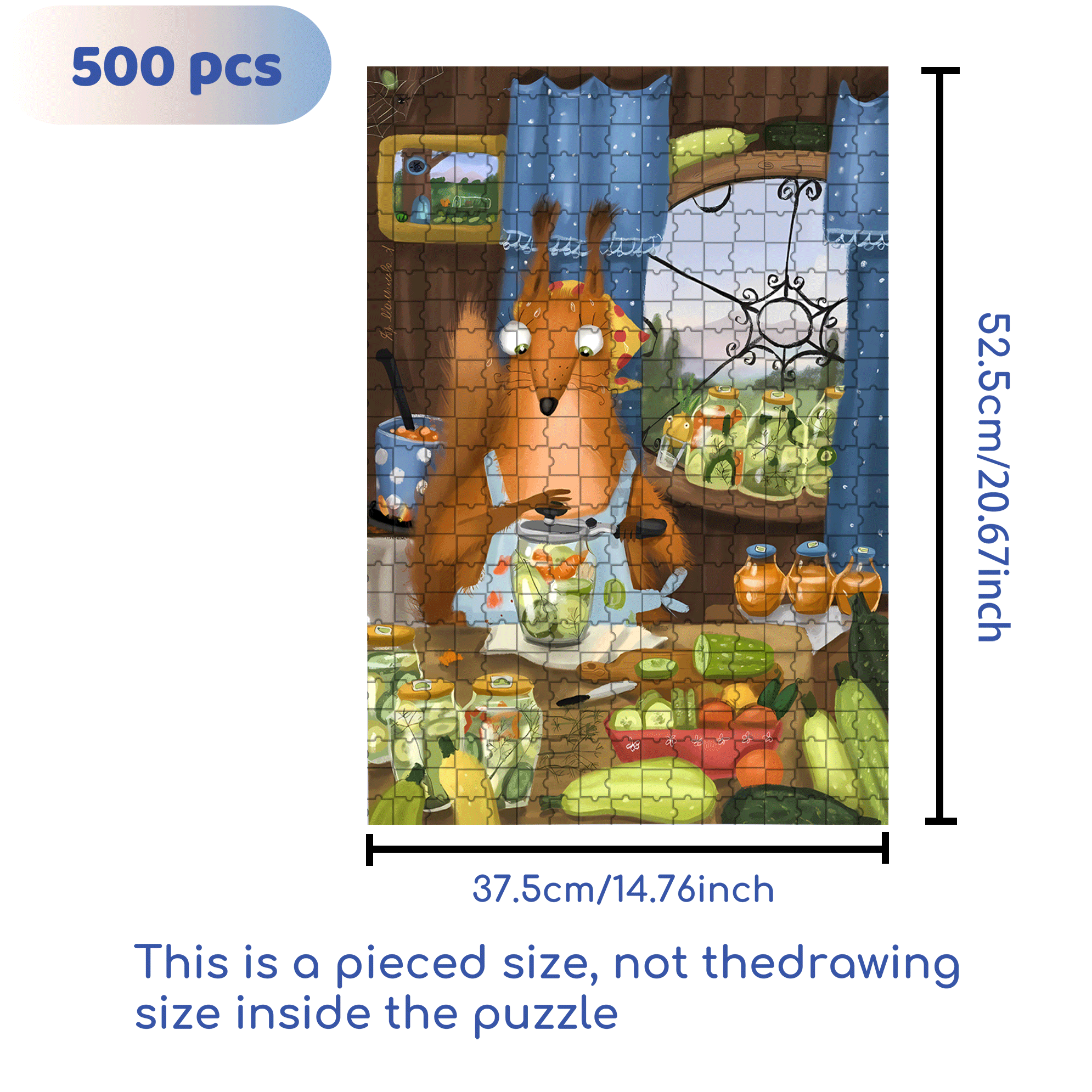 Vegetable Soup 500pcs/1000pcs Jigsaw Puzzle, Scratch-Resistant, Interactive Family Game & Brain-Boosting DIY Decor, Perfect for Halloween, Christmas & New Year Gifts, Family Puzzle Game