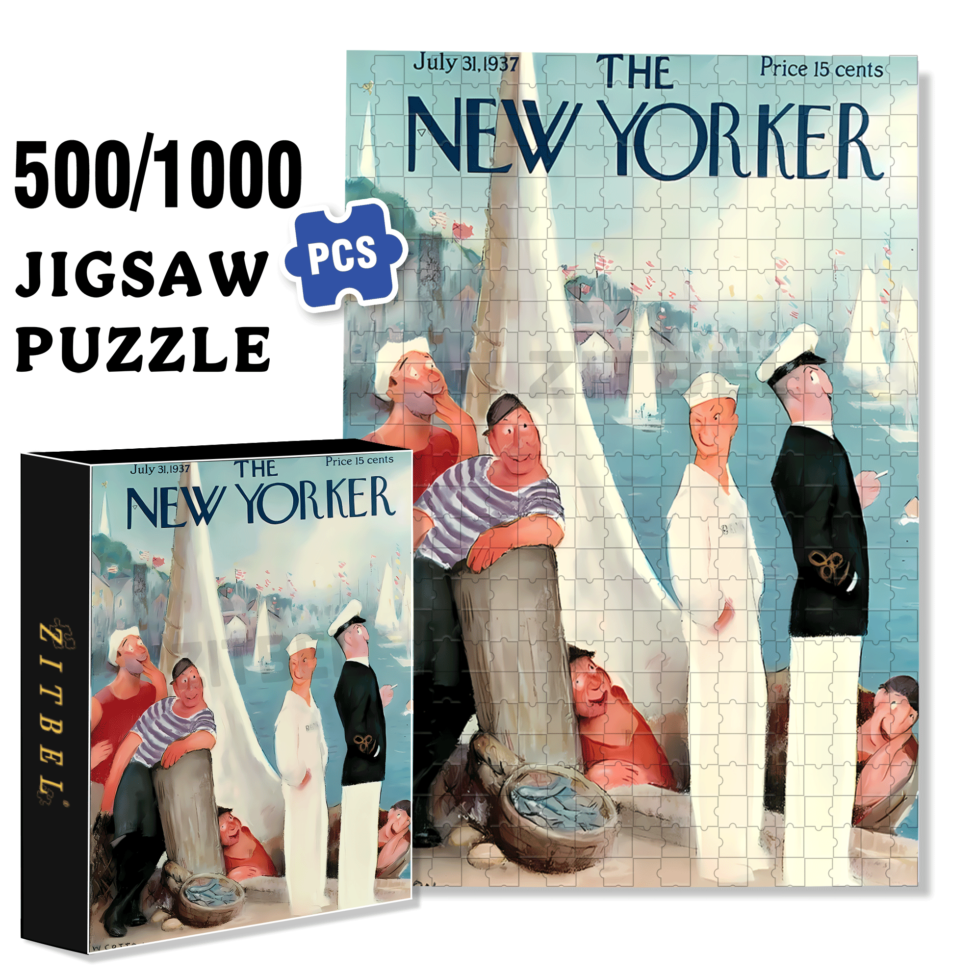Wink 500pcs/1000pcs Jigsaw Puzzle, Scratch-Resistant, Interactive Family Game & Brain-Boosting DIY Decor, Perfect for Halloween, Christmas & New Year Gifts, Family Puzzle Game