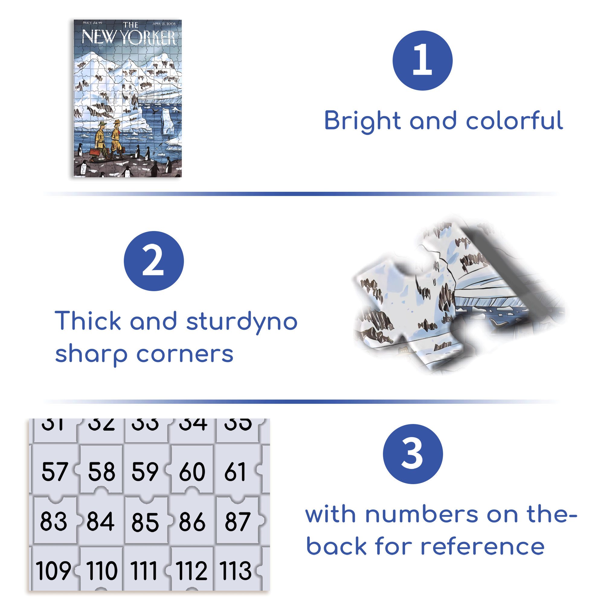 Antarctic Journey 500pcs/1000pcs Jigsaw Puzzle, Scratch-Resistant, Interactive Family Game & Brain-Boosting DIY Decor, Perfect for Halloween, Christmas & New Year Gifts, Family Puzzle Game