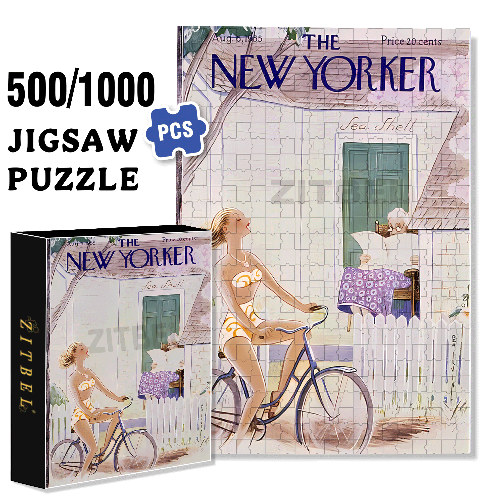 Attracting Attention 500pcs/1000pcs Jigsaw Puzzle, Scratch-Resistant, Interactive Family Game & Brain-Boosting DIY Decor, Perfect for Halloween, Christmas & New Year Gifts, Family Puzzle Game