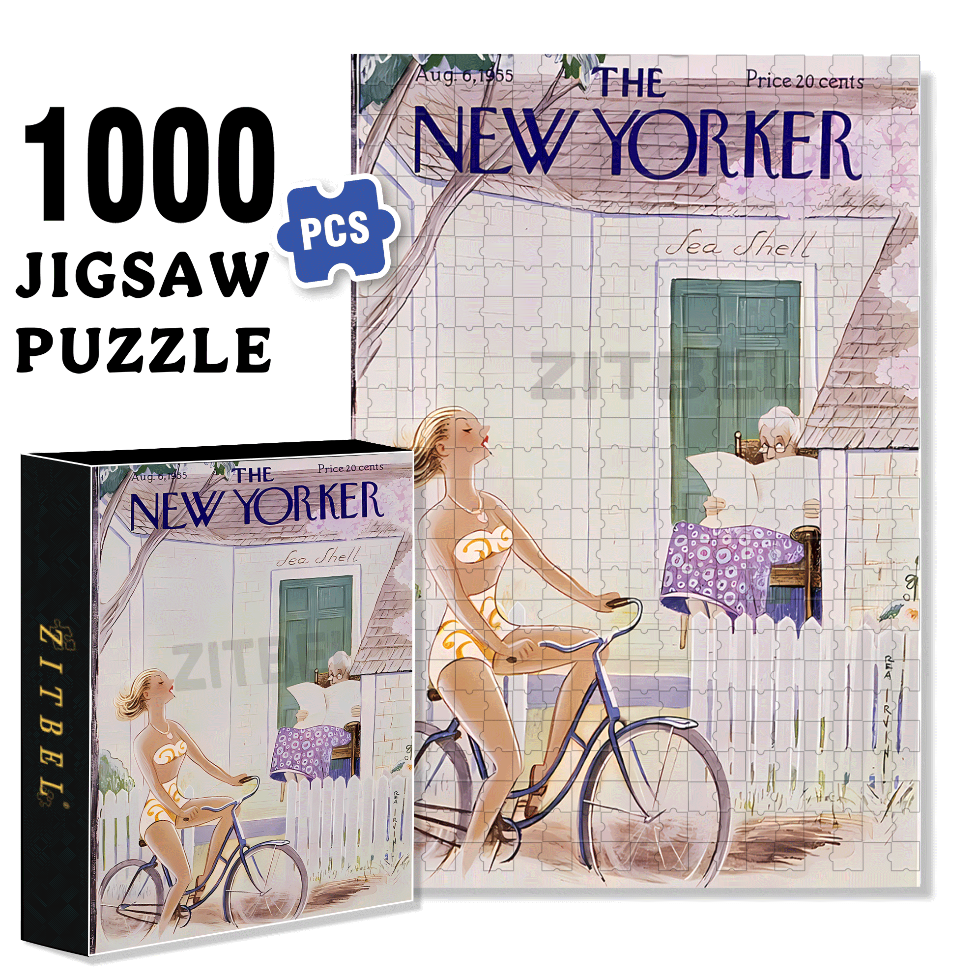 Attracting Attention 500pcs/1000pcs Jigsaw Puzzle, Scratch-Resistant, Interactive Family Game & Brain-Boosting DIY Decor, Perfect for Halloween, Christmas & New Year Gifts, Family Puzzle Game