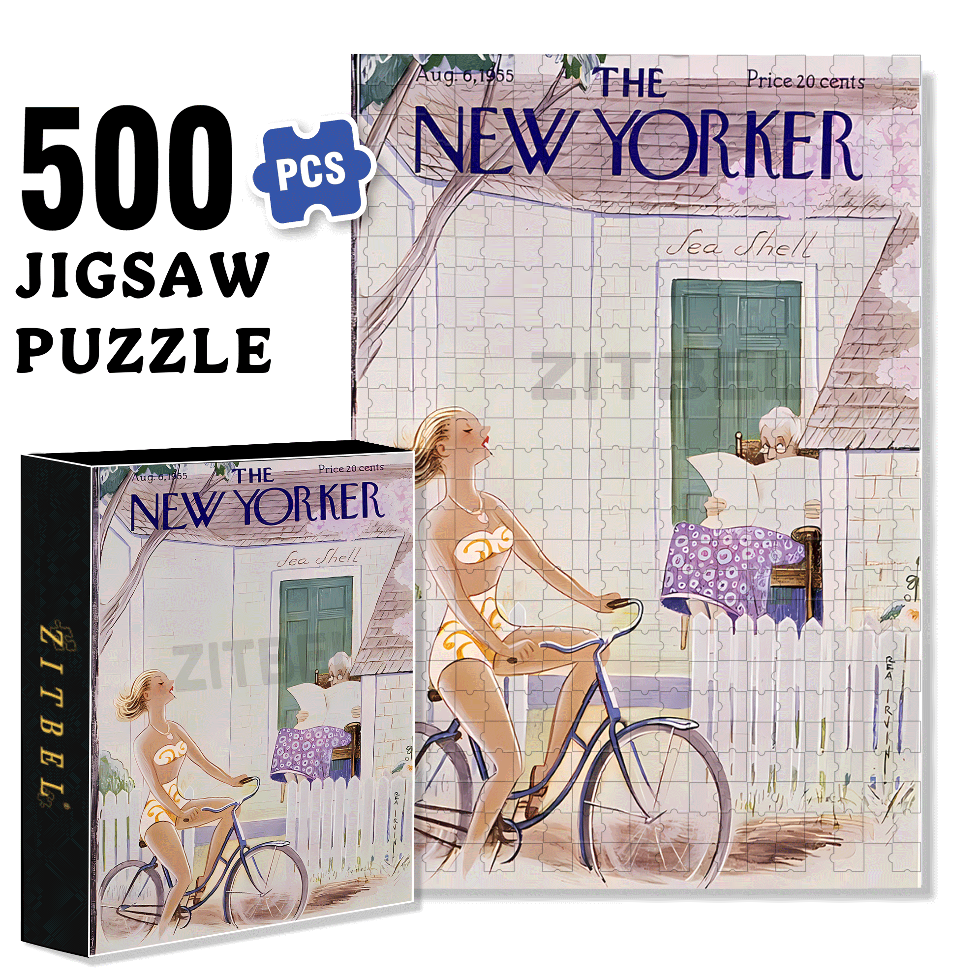 Attracting Attention 500pcs/1000pcs Jigsaw Puzzle, Scratch-Resistant, Interactive Family Game & Brain-Boosting DIY Decor, Perfect for Halloween, Christmas & New Year Gifts, Family Puzzle Game