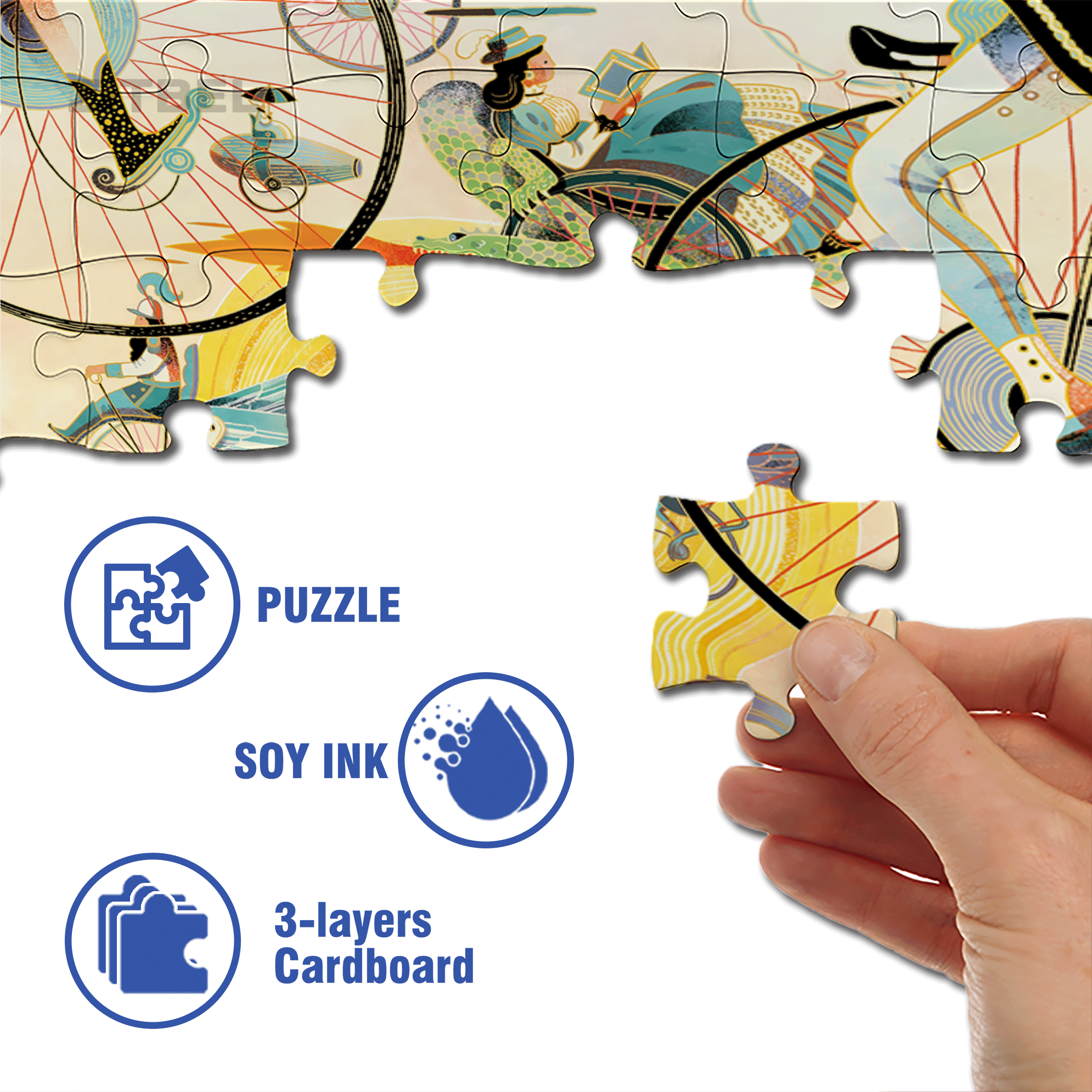 Bicycle Repairman 500pcs/1000pcs Jigsaw Puzzle, Scratch-Resistant, Interactive Family Game & Brain-Boosting DIY Decor, Perfect for Halloween, Christmas & New Year Gifts, Family Puzzle Game