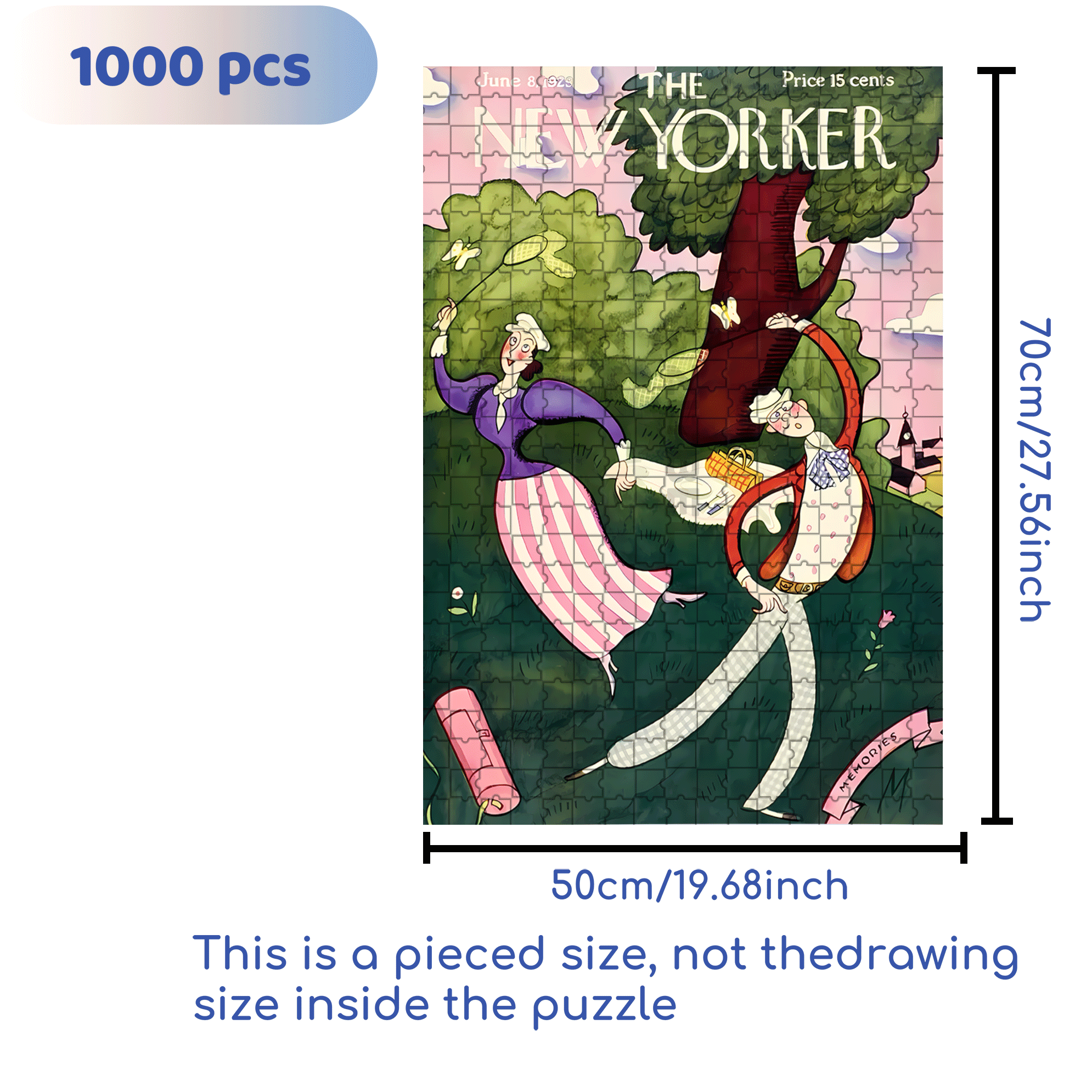 Catching Butterflies 500pcs/1000pcs Jigsaw Puzzle, Scratch-Resistant, Interactive Family Game & Brain-Boosting DIY Decor, Perfect for Halloween, Christmas & New Year Gifts, Family Puzzle Game