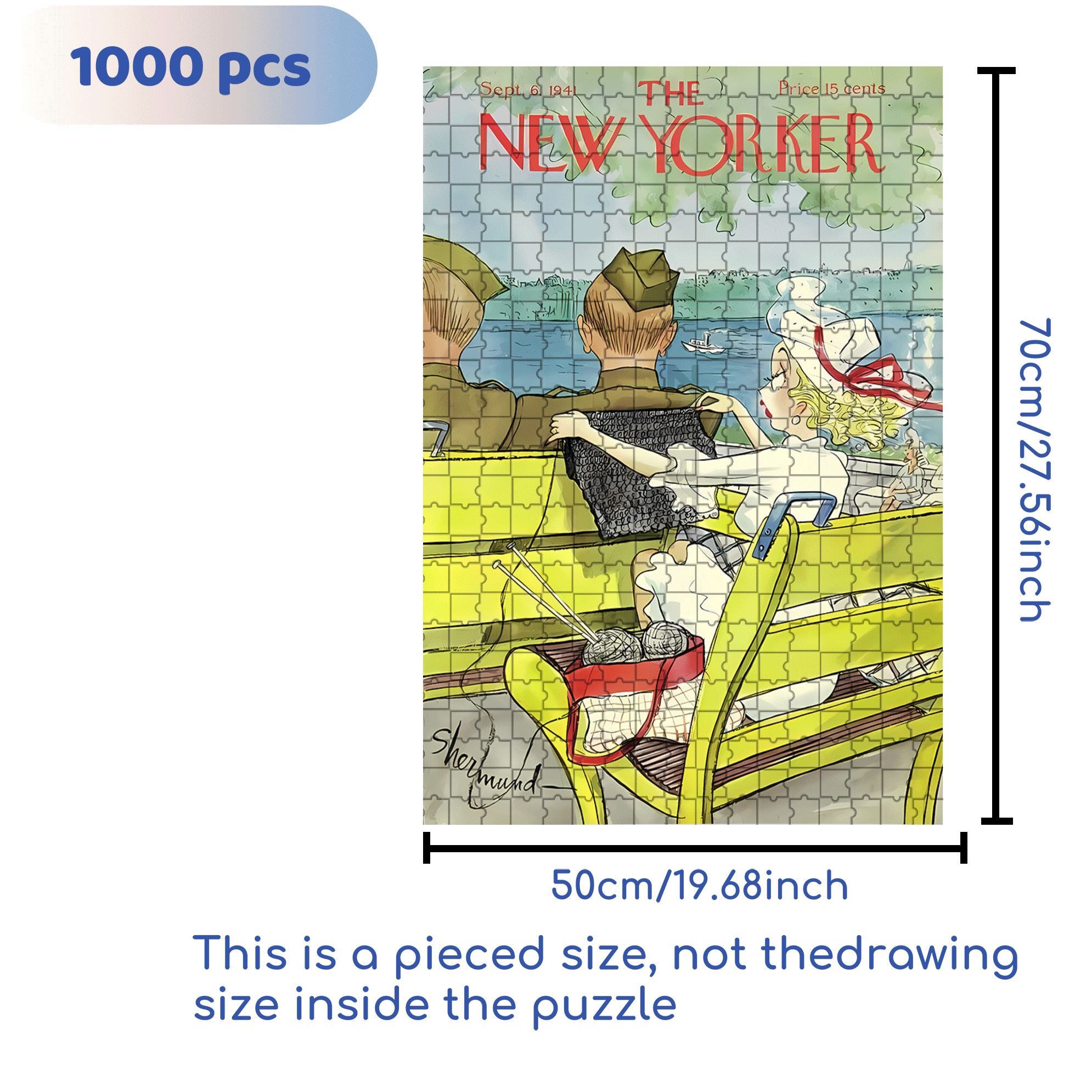Crocheted Sweater 500pcs/1000pcs Jigsaw Puzzle, Scratch-Resistant, Interactive Family Game & Brain-Boosting DIY Decor, Perfect for Halloween, Christmas & New Year Gifts, Family Puzzle Game
