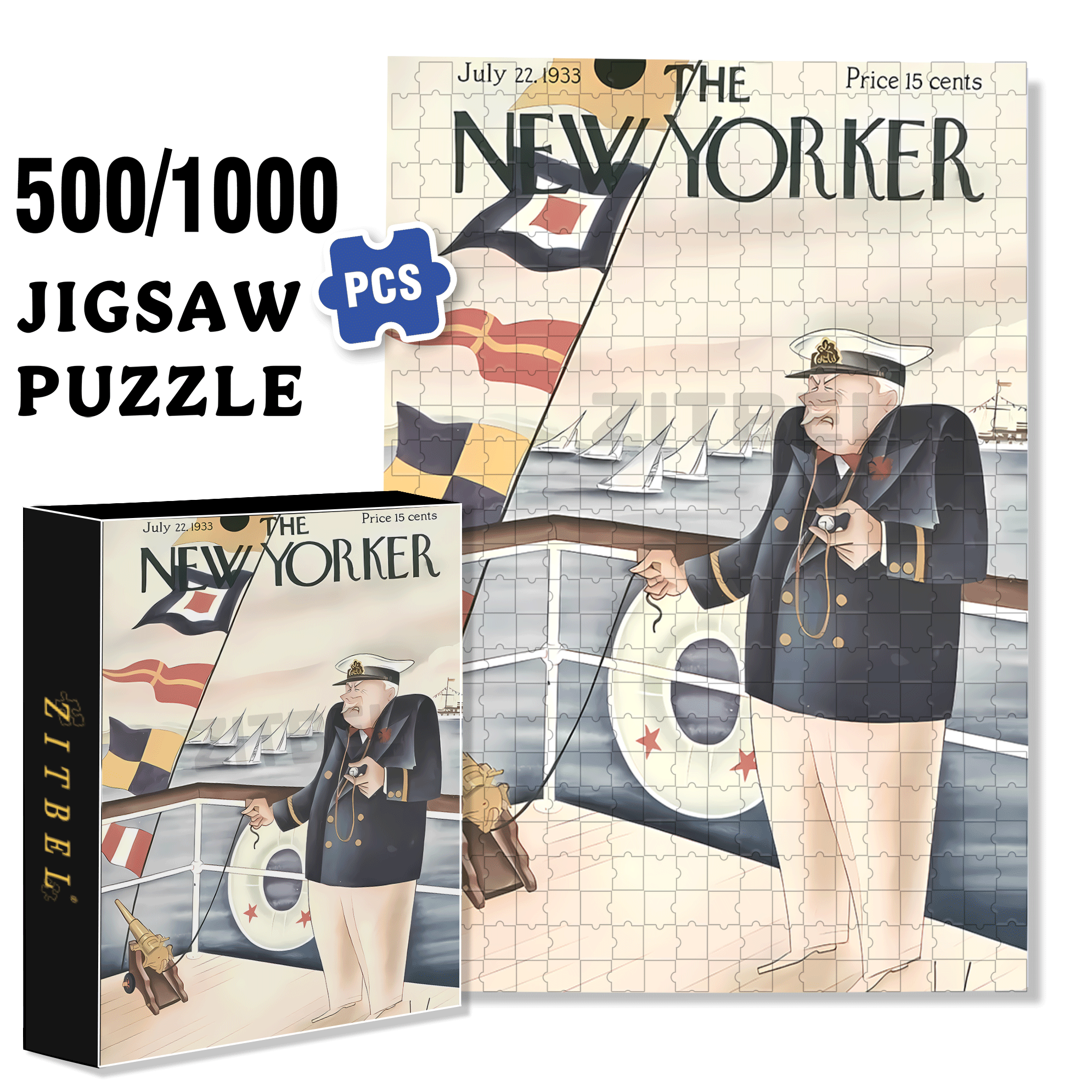 Fireside Storytelling 500pcs/1000pcs Jigsaw Puzzle, Scratch-Resistant, Interactive Family Game & Brain-Boosting DIY Decor, Perfect for Halloween, Christmas & New Year Gifts, Family Puzzle Game