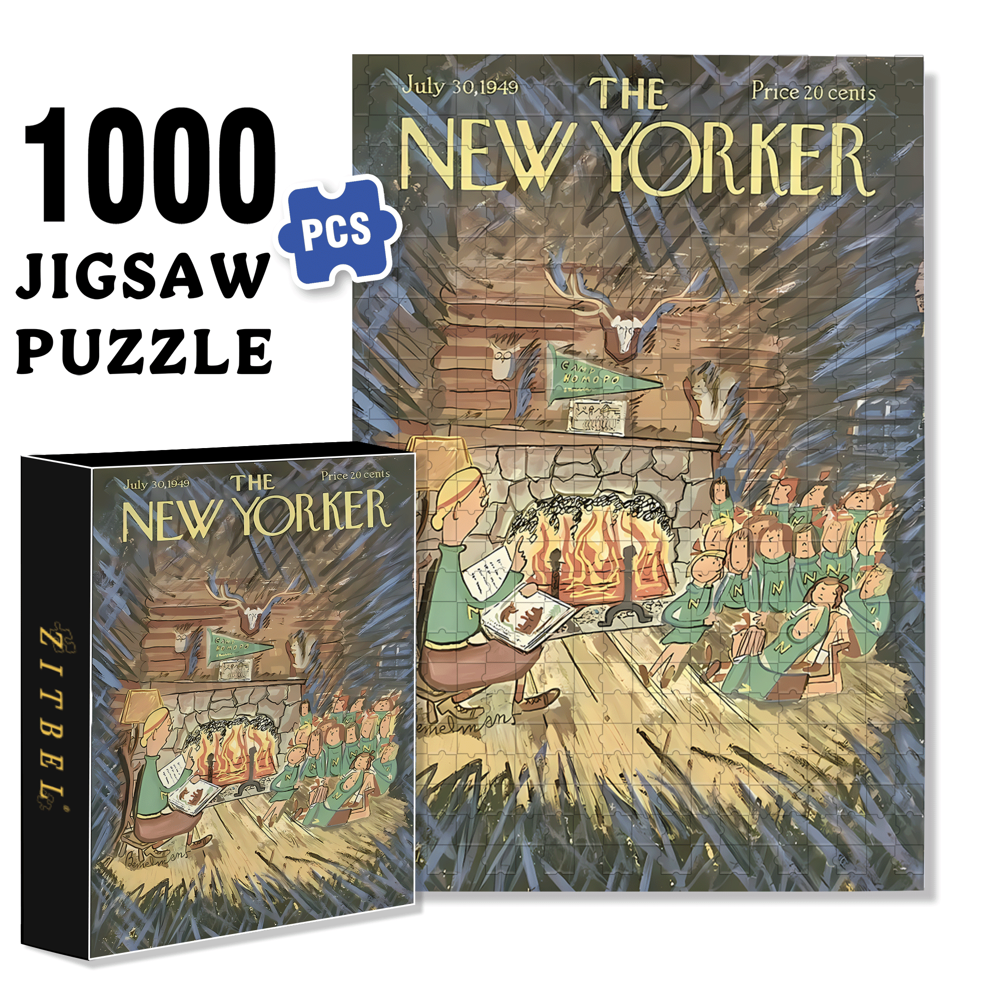 Fire£¡ 500pcs/1000pcs Jigsaw Puzzle, Scratch-Resistant, Interactive Family Game & Brain-Boosting DIY Decor, Perfect for Halloween, Christmas & New Year Gifts, Family Puzzle Game
