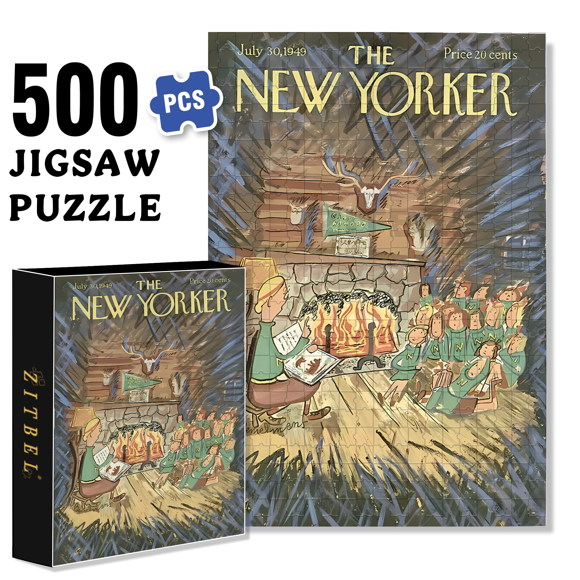 Fire£¡ 500pcs/1000pcs Jigsaw Puzzle, Scratch-Resistant, Interactive Family Game & Brain-Boosting DIY Decor, Perfect for Halloween, Christmas & New Year Gifts, Family Puzzle Game