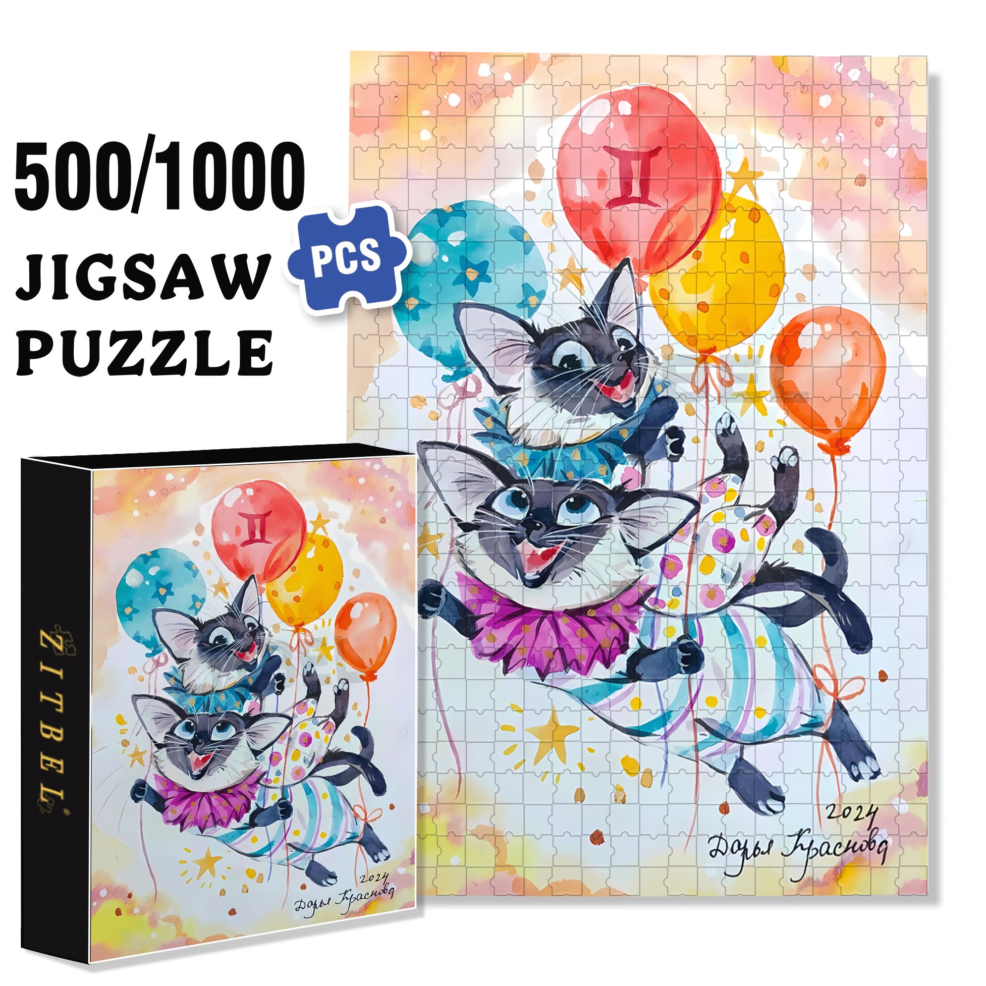 Fly 500pcs/1000pcs Jigsaw Puzzle, Scratch-Resistant, Interactive Family Game & Brain-Boosting DIY Decor, Perfect for Halloween, Christmas & New Year Gifts, Family Puzzle Game