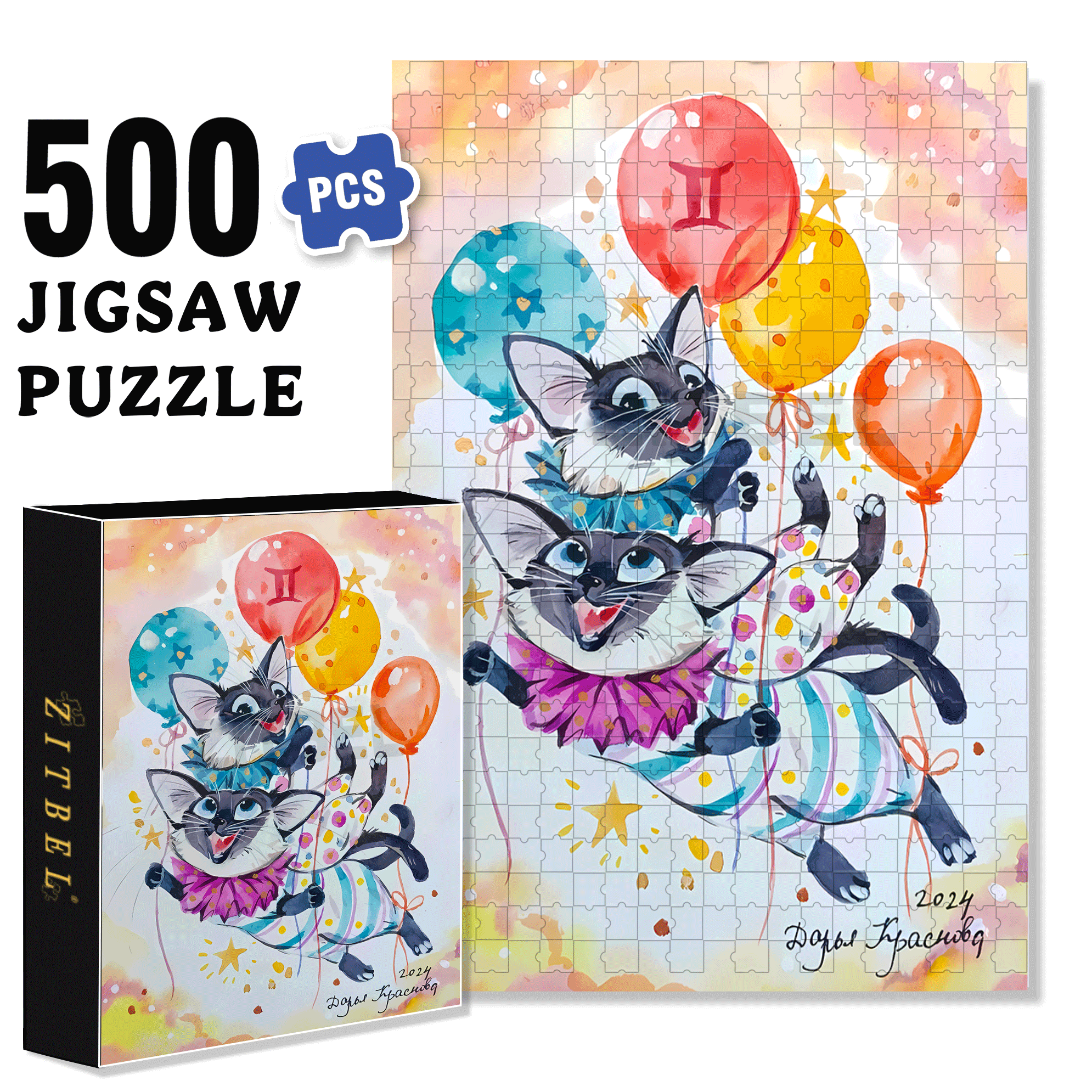Fly 500pcs/1000pcs Jigsaw Puzzle, Scratch-Resistant, Interactive Family Game & Brain-Boosting DIY Decor, Perfect for Halloween, Christmas & New Year Gifts, Family Puzzle Game