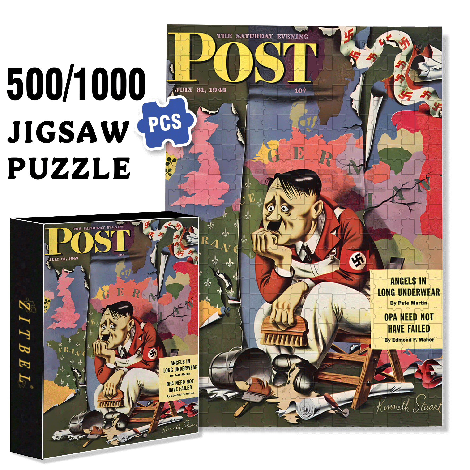 Frustration 500pcs/1000pcs Jigsaw Puzzle, Scratch-Resistant, Interactive Family Game & Brain-Boosting DIY Decor, Perfect for Halloween, Christmas & New Year Gifts, Family Puzzle Game