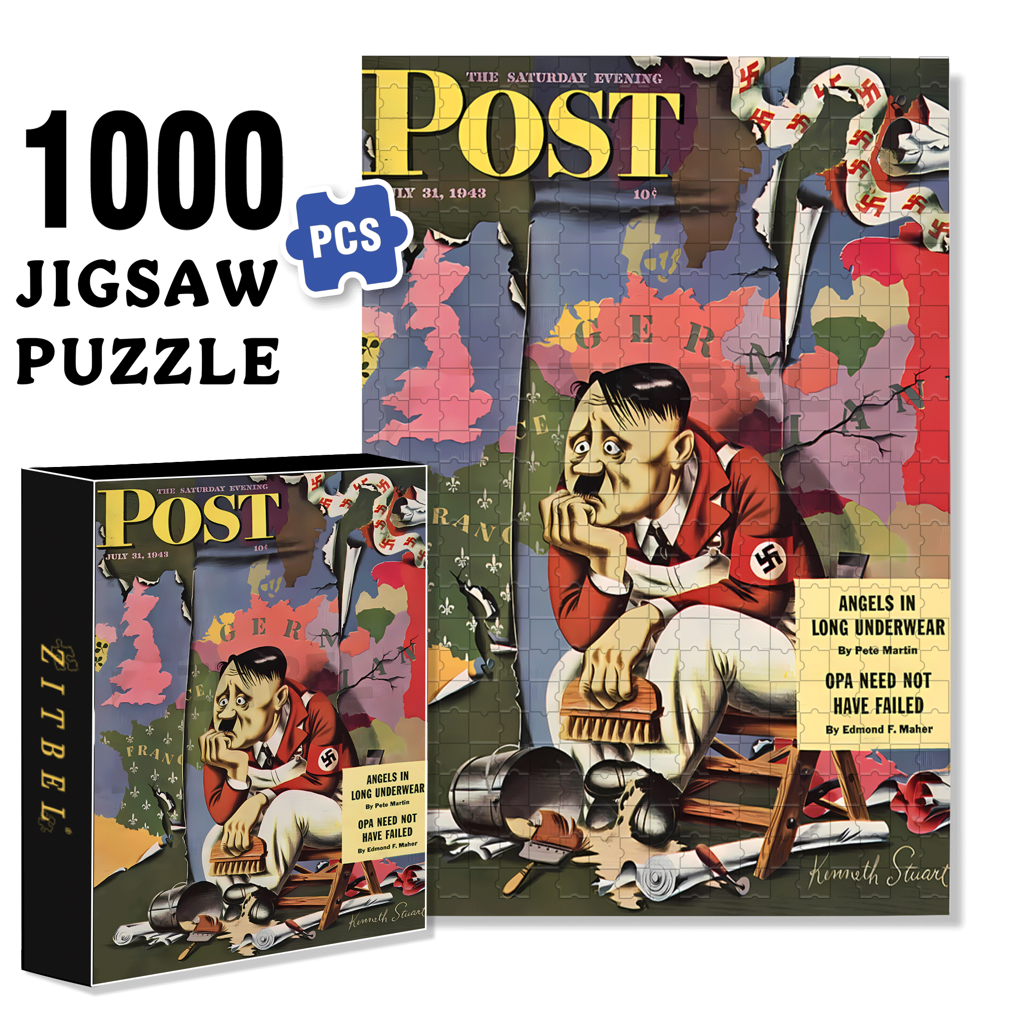 Frustration 500pcs/1000pcs Jigsaw Puzzle, Scratch-Resistant, Interactive Family Game & Brain-Boosting DIY Decor, Perfect for Halloween, Christmas & New Year Gifts, Family Puzzle Game