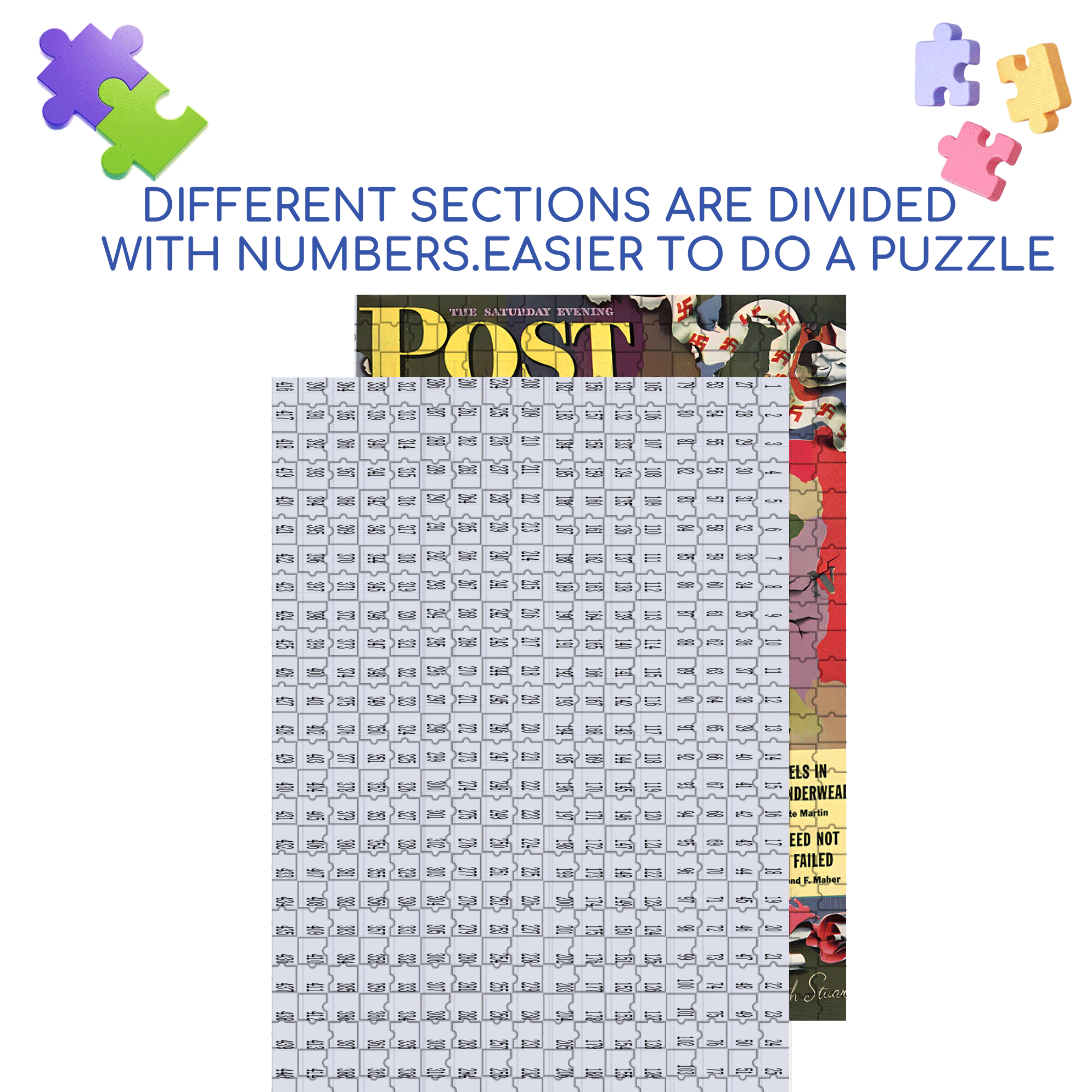 Frustration 500pcs/1000pcs Jigsaw Puzzle, Scratch-Resistant, Interactive Family Game & Brain-Boosting DIY Decor, Perfect for Halloween, Christmas & New Year Gifts, Family Puzzle Game