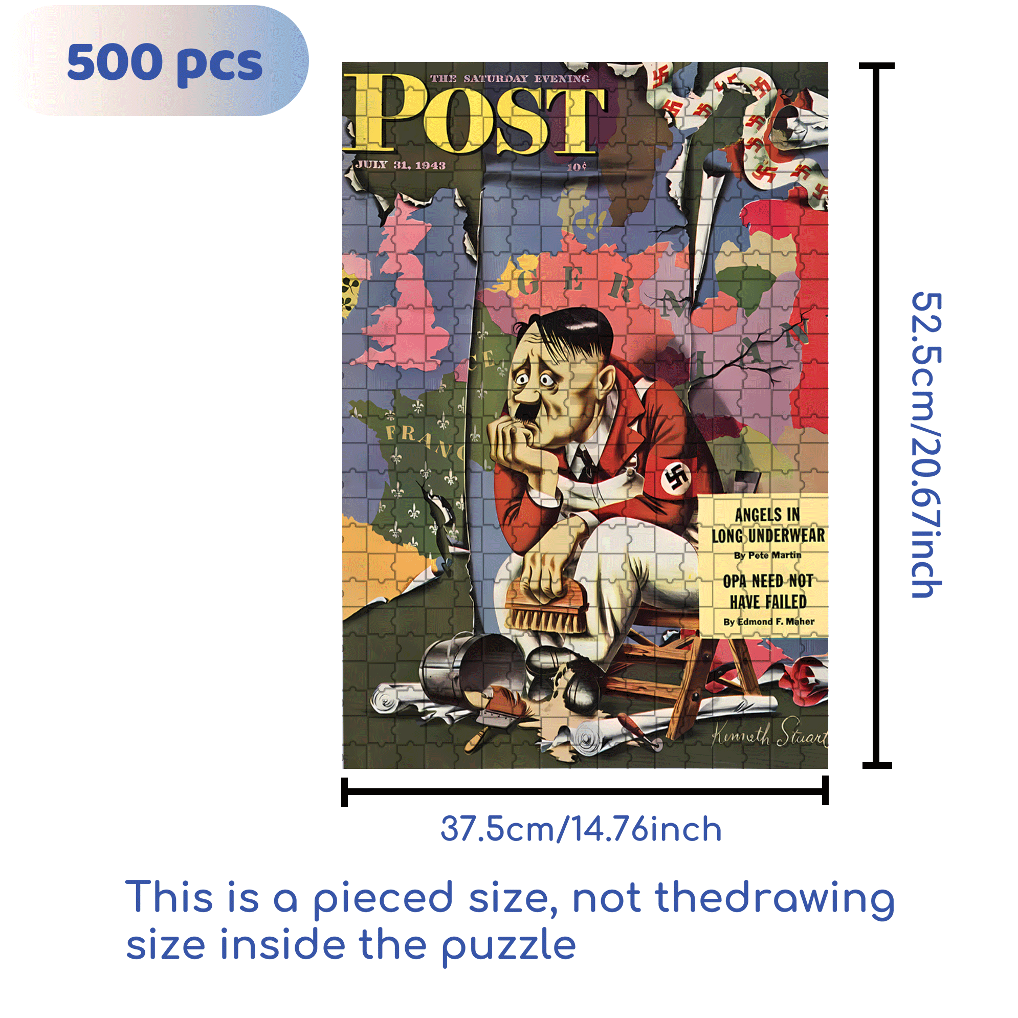 Frustration 500pcs/1000pcs Jigsaw Puzzle, Scratch-Resistant, Interactive Family Game & Brain-Boosting DIY Decor, Perfect for Halloween, Christmas & New Year Gifts, Family Puzzle Game