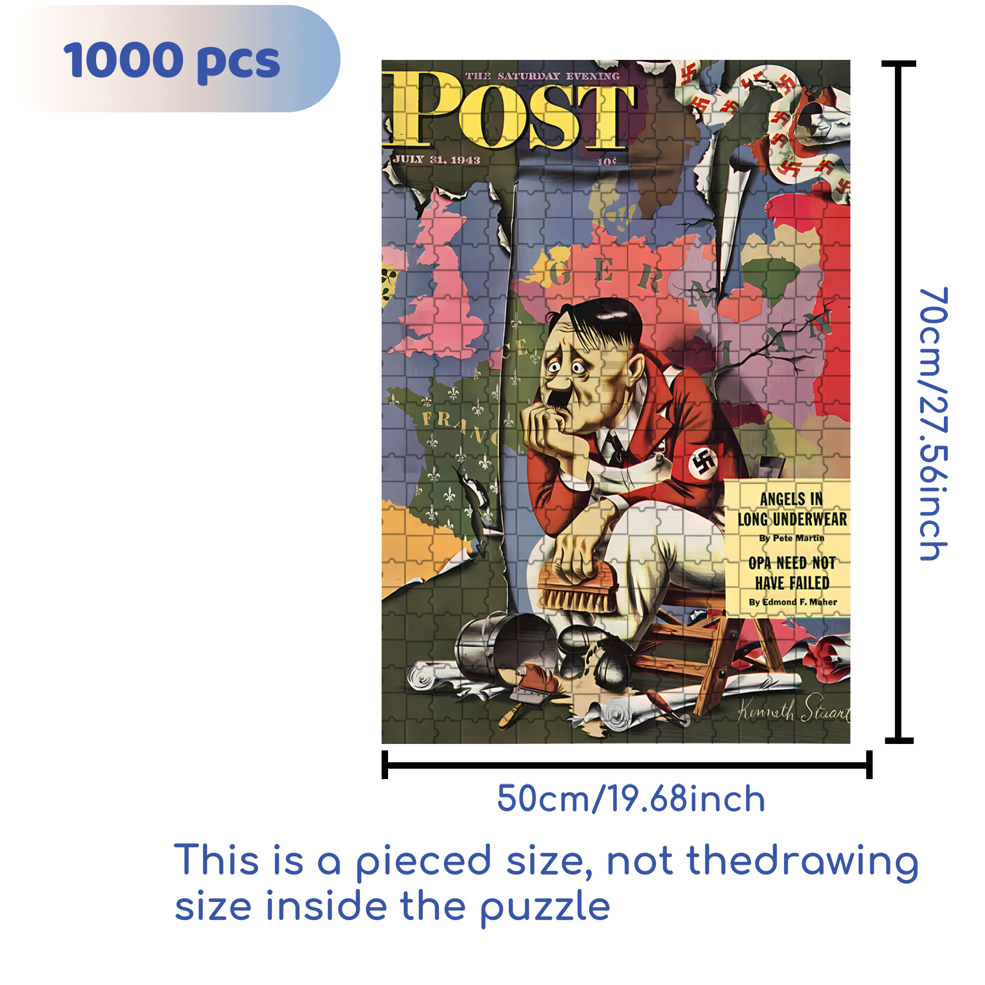 Frustration 500pcs/1000pcs Jigsaw Puzzle, Scratch-Resistant, Interactive Family Game & Brain-Boosting DIY Decor, Perfect for Halloween, Christmas & New Year Gifts, Family Puzzle Game