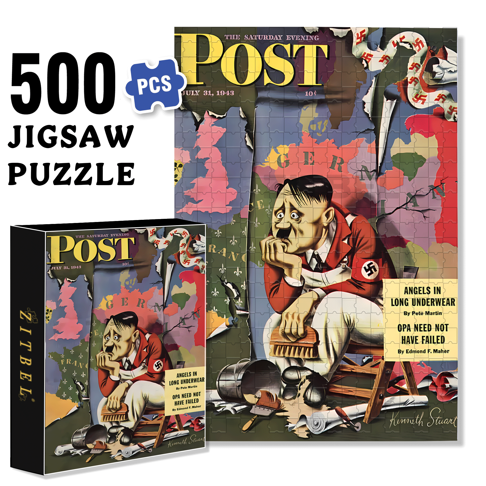 Frustration 500pcs/1000pcs Jigsaw Puzzle, Scratch-Resistant, Interactive Family Game & Brain-Boosting DIY Decor, Perfect for Halloween, Christmas & New Year Gifts, Family Puzzle Game