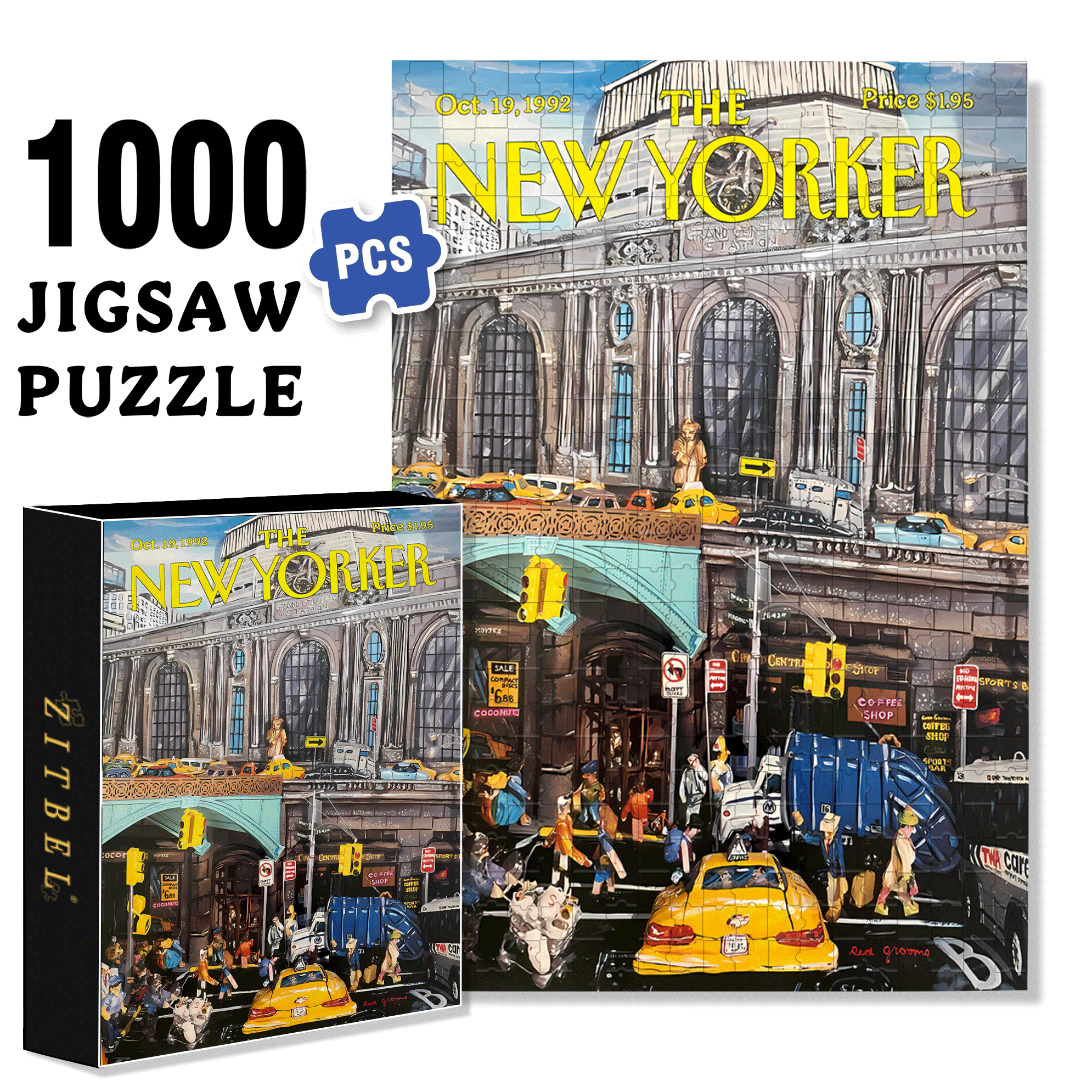 Garbage Truck 500pcs/1000pcs Jigsaw Puzzle, Scratch-Resistant, Interactive Family Game & Brain-Boosting DIY Decor, Perfect for Halloween, Christmas & New Year Gifts, Family Puzzle Game
