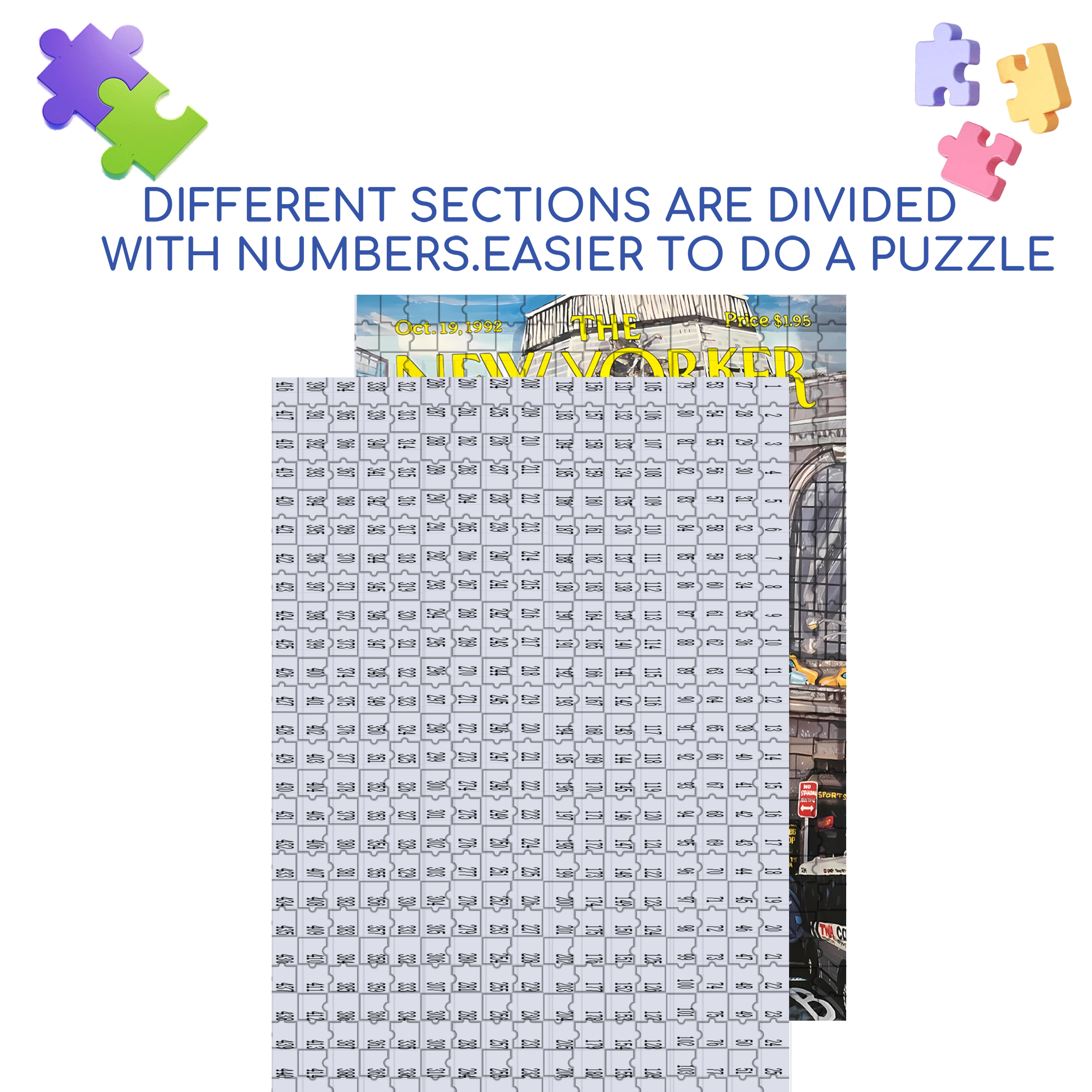 Garbage Truck 500pcs/1000pcs Jigsaw Puzzle, Scratch-Resistant, Interactive Family Game & Brain-Boosting DIY Decor, Perfect for Halloween, Christmas & New Year Gifts, Family Puzzle Game