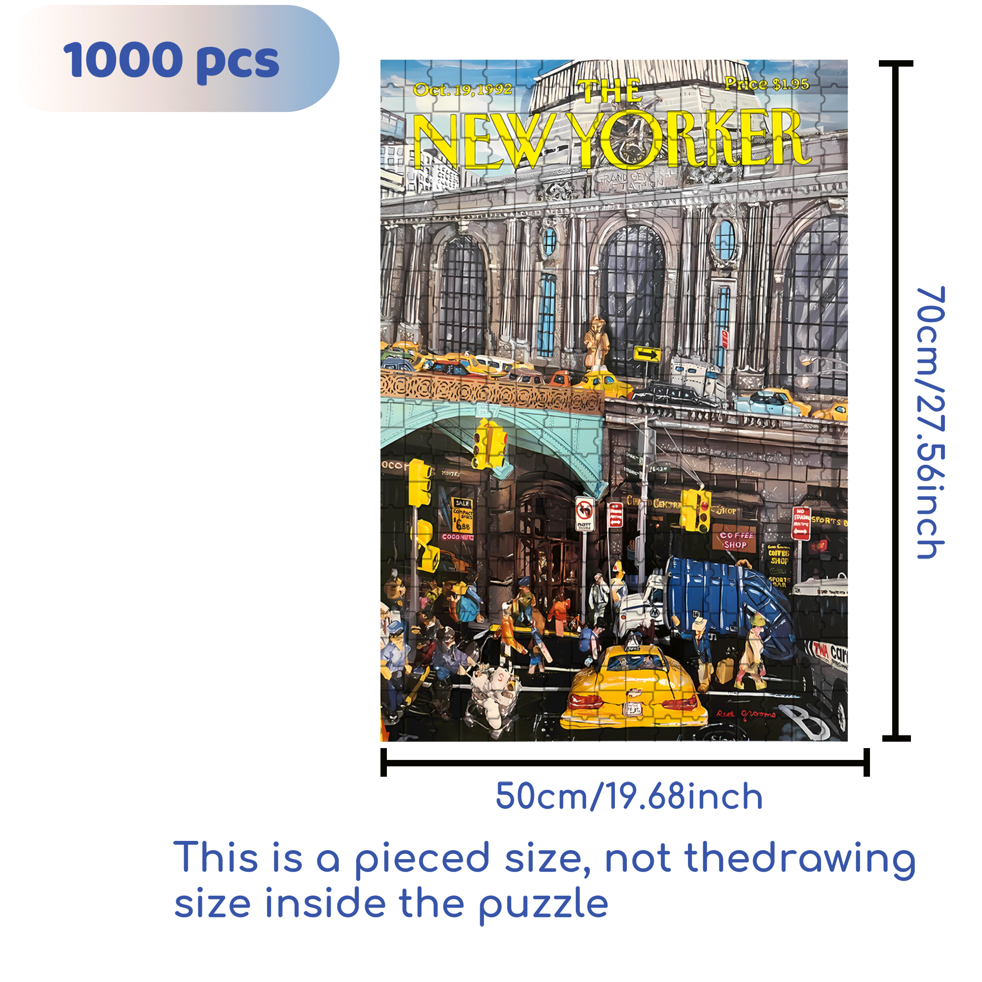 Garbage Truck 500pcs/1000pcs Jigsaw Puzzle, Scratch-Resistant, Interactive Family Game & Brain-Boosting DIY Decor, Perfect for Halloween, Christmas & New Year Gifts, Family Puzzle Game