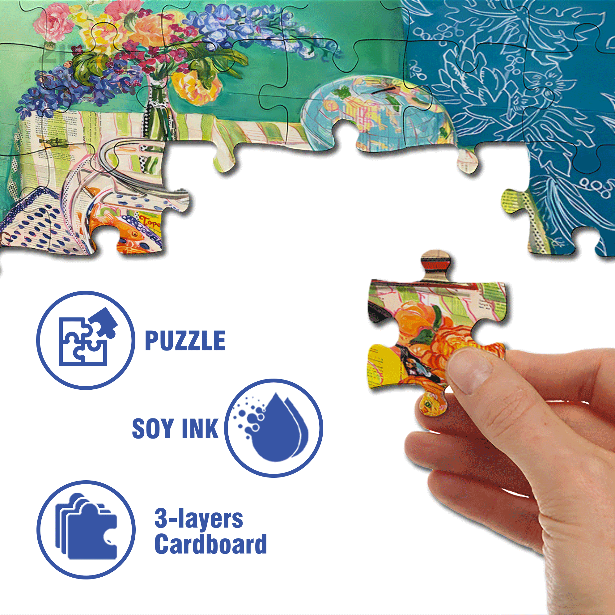 Good Mood 500pcs/1000pcs Jigsaw Puzzle, Scratch-Resistant, Interactive Family Game & Brain-Boosting DIY Decor, Perfect for Halloween, Christmas & New Year Gifts, Family Puzzle Game