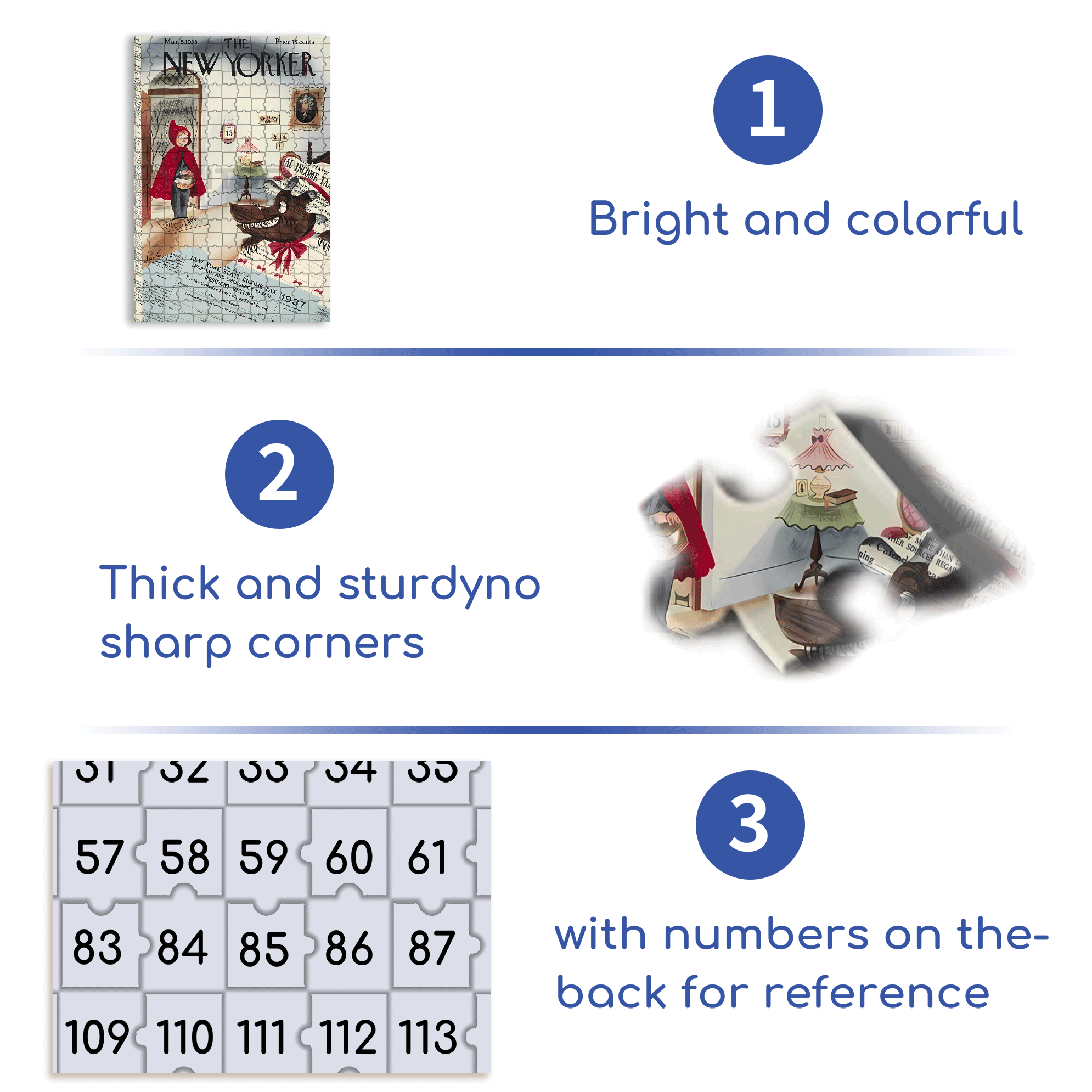 Grandma Wolf 500pcs/1000pcs Jigsaw Puzzle, Scratch-Resistant, Interactive Family Game & Brain-Boosting DIY Decor, Perfect for Halloween, Christmas & New Year Gifts, Family Puzzle Game