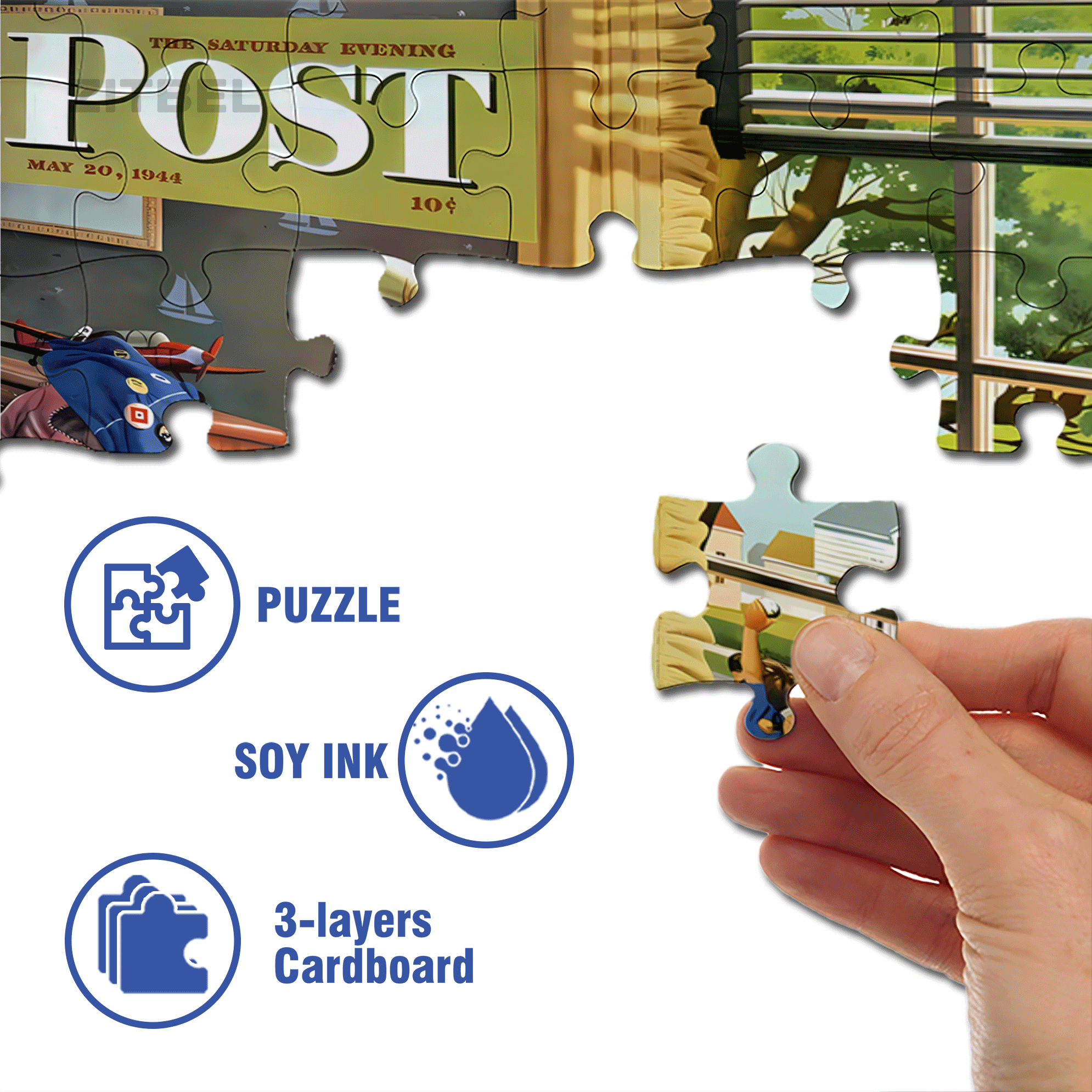 I Want To Go Too 500pcs/1000pcs Jigsaw Puzzle, Scratch-Resistant, Interactive Family Game & Brain-Boosting DIY Decor, Perfect for Halloween, Christmas & New Year Gifts, Family Puzzle Game