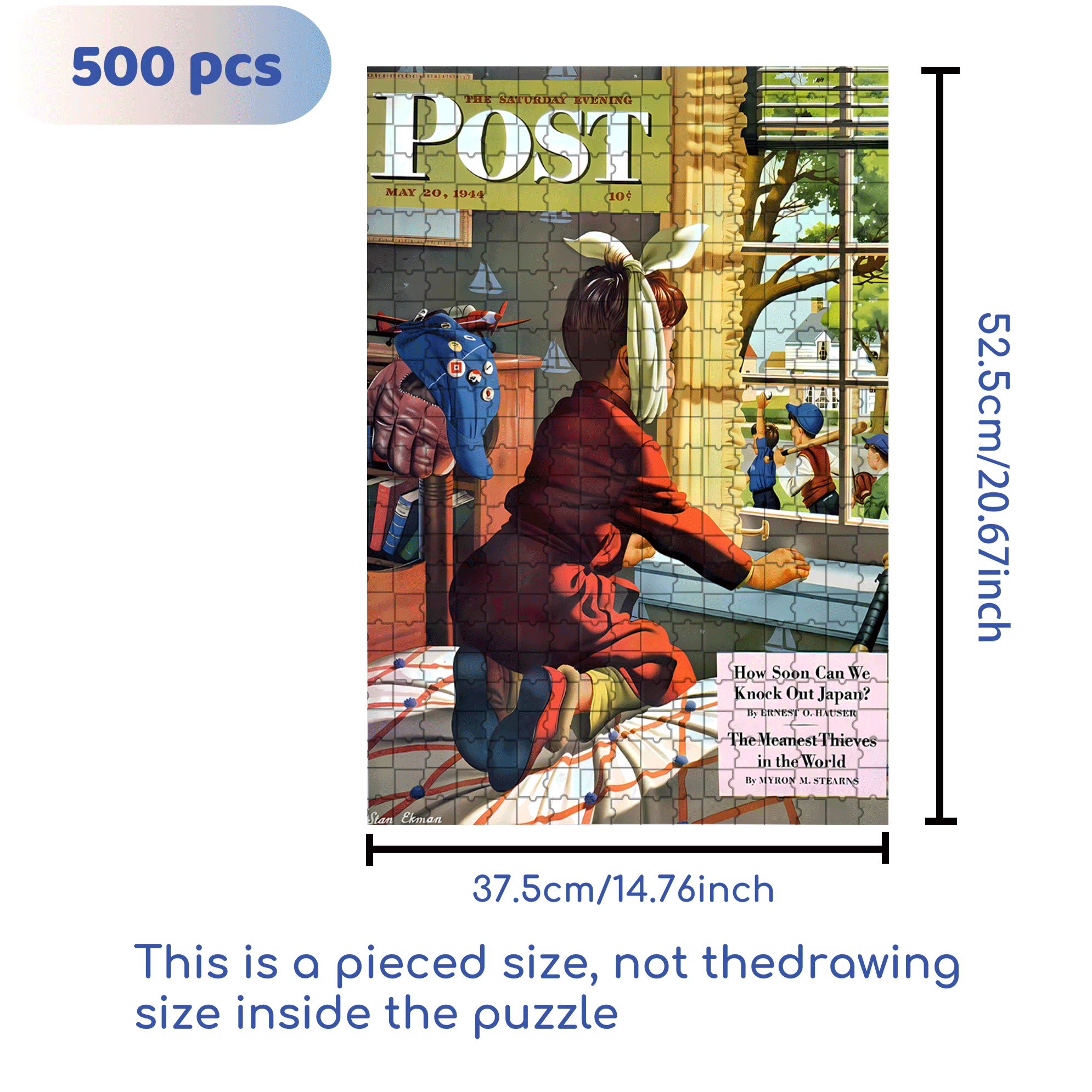 I Want To Go Too 500pcs/1000pcs Jigsaw Puzzle, Scratch-Resistant, Interactive Family Game & Brain-Boosting DIY Decor, Perfect for Halloween, Christmas & New Year Gifts, Family Puzzle Game