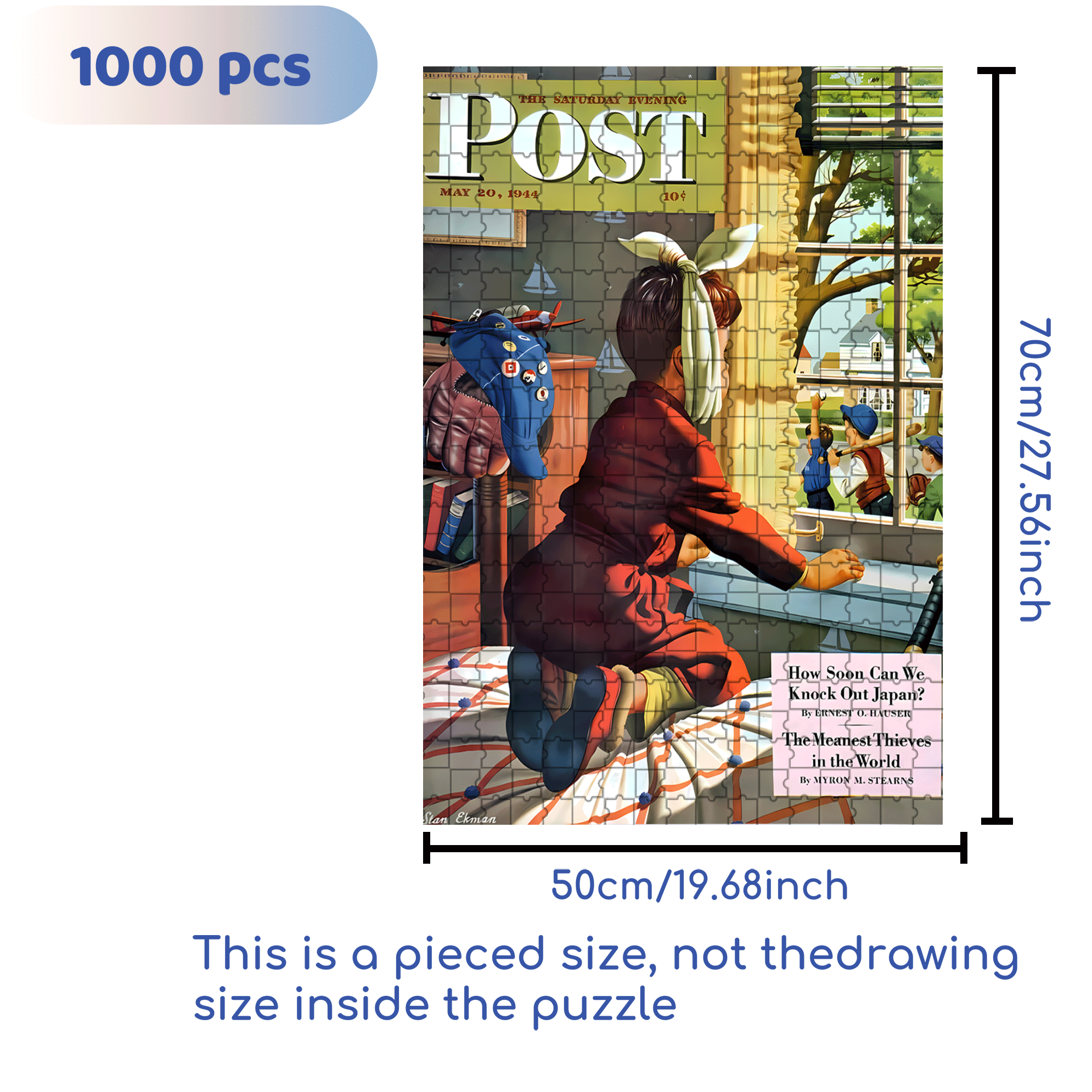 I Want To Go Too 500pcs/1000pcs Jigsaw Puzzle, Scratch-Resistant, Interactive Family Game & Brain-Boosting DIY Decor, Perfect for Halloween, Christmas & New Year Gifts, Family Puzzle Game