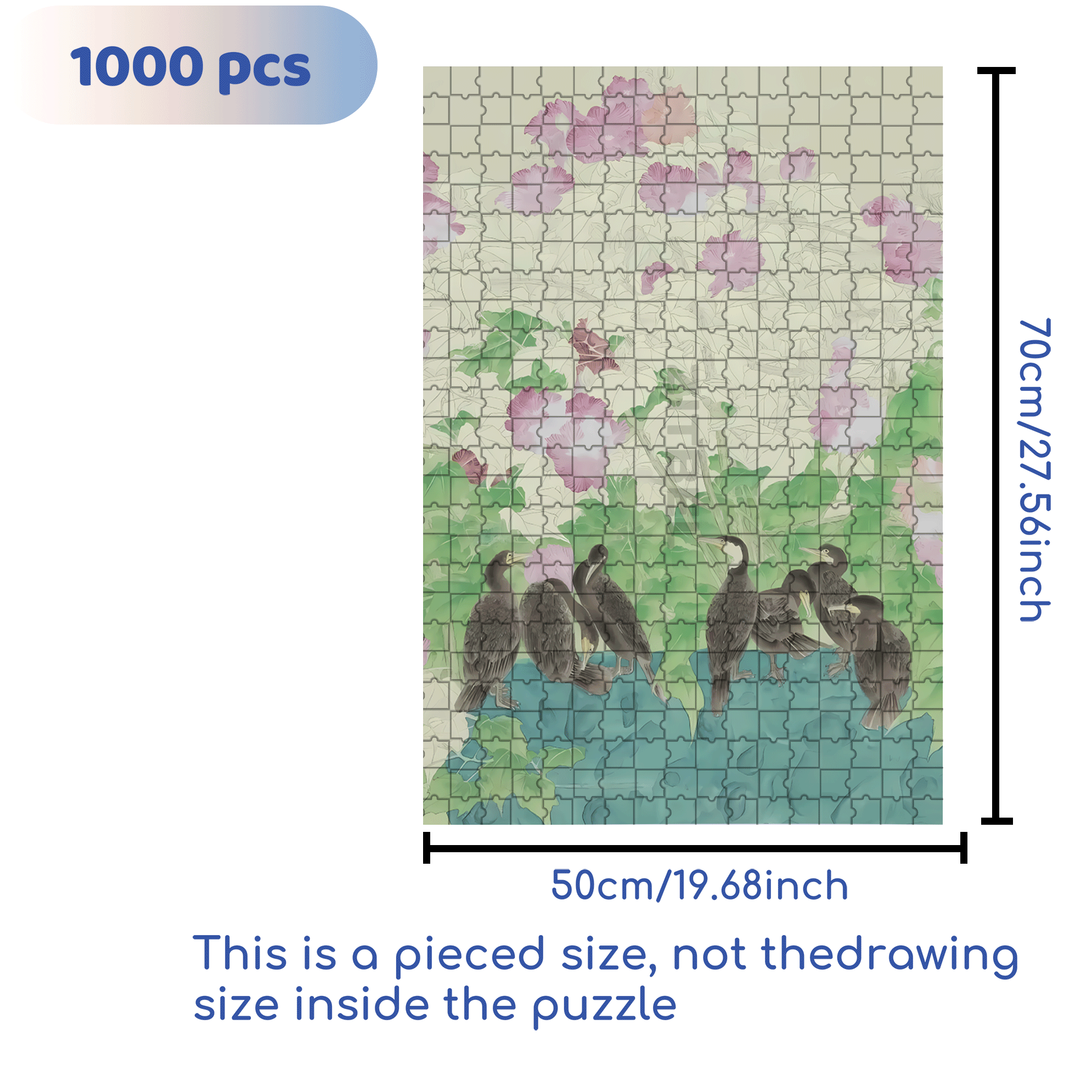 Joy Of Life 2 500pcs/1000pcs Jigsaw Puzzle, Scratch-Resistant, Interactive Family Game & Brain-Boosting DIY Decor, Perfect for Halloween, Christmas & New Year Gifts, Family Puzzle Game