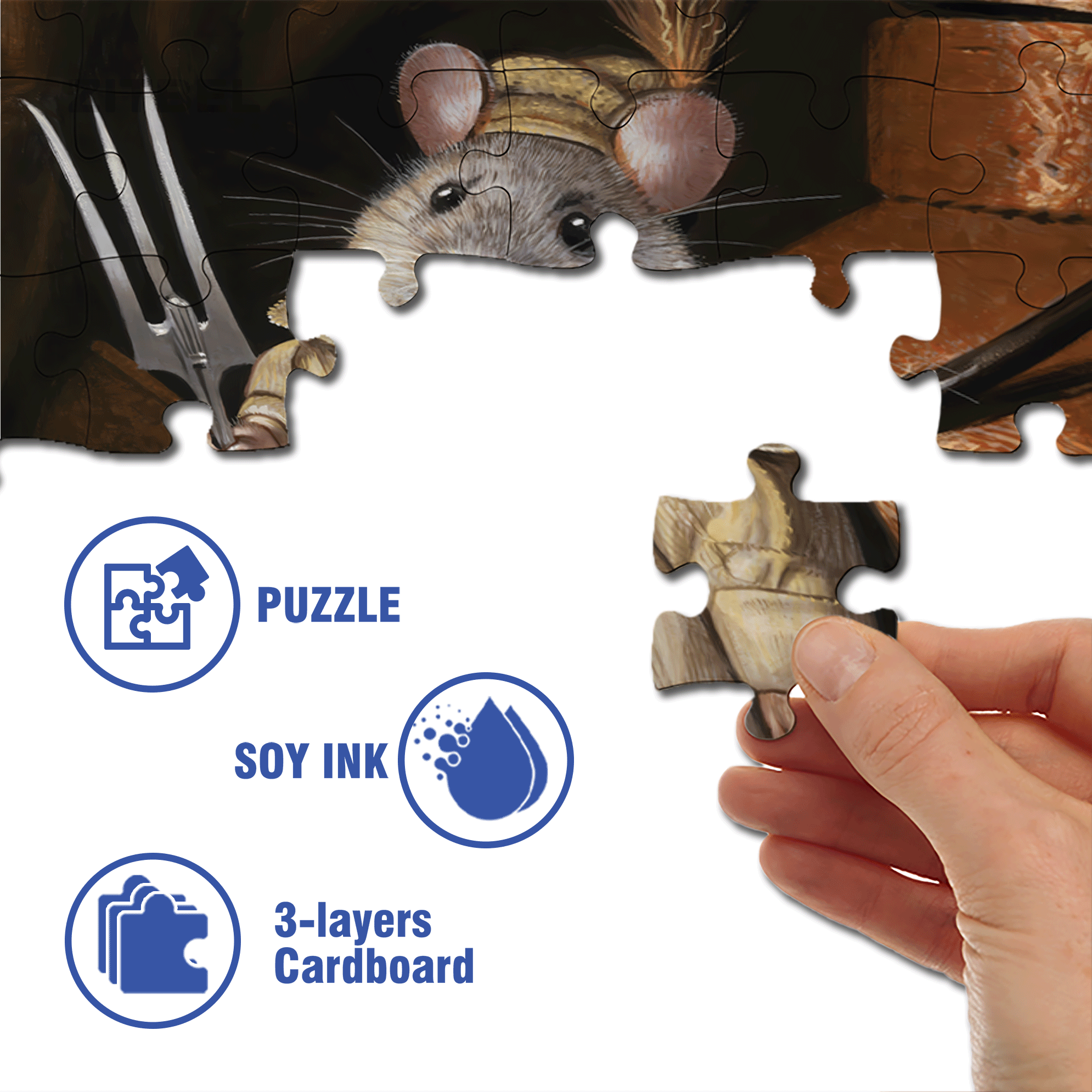 Lady Camembert 500pcs/1000pcs Jigsaw Puzzle, Scratch-Resistant, Interactive Family Game & Brain-Boosting DIY Decor, Perfect for Halloween, Christmas & New Year Gifts, Family Puzzle Game