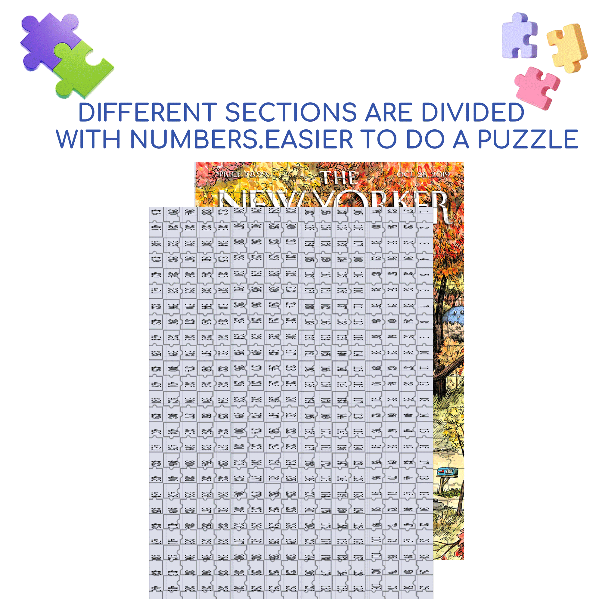 Leaf Peepers 500pcs/1000pcs Jigsaw Puzzle, Scratch-Resistant, Interactive Family Game & Brain-Boosting DIY Decor, Perfect for Halloween, Christmas & New Year Gifts, Family Puzzle Game