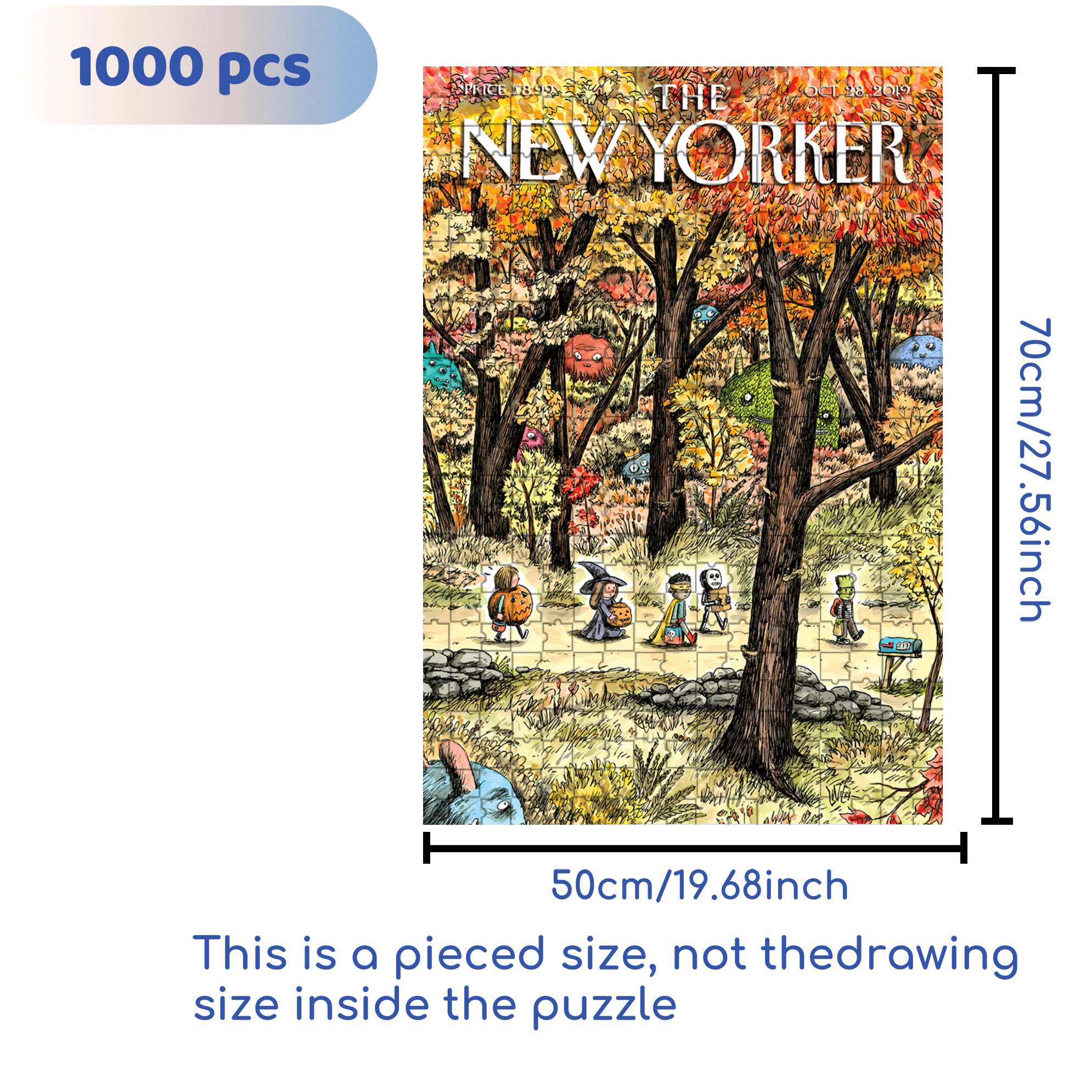 Leaf Peepers 500pcs/1000pcs Jigsaw Puzzle, Scratch-Resistant, Interactive Family Game & Brain-Boosting DIY Decor, Perfect for Halloween, Christmas & New Year Gifts, Family Puzzle Game
