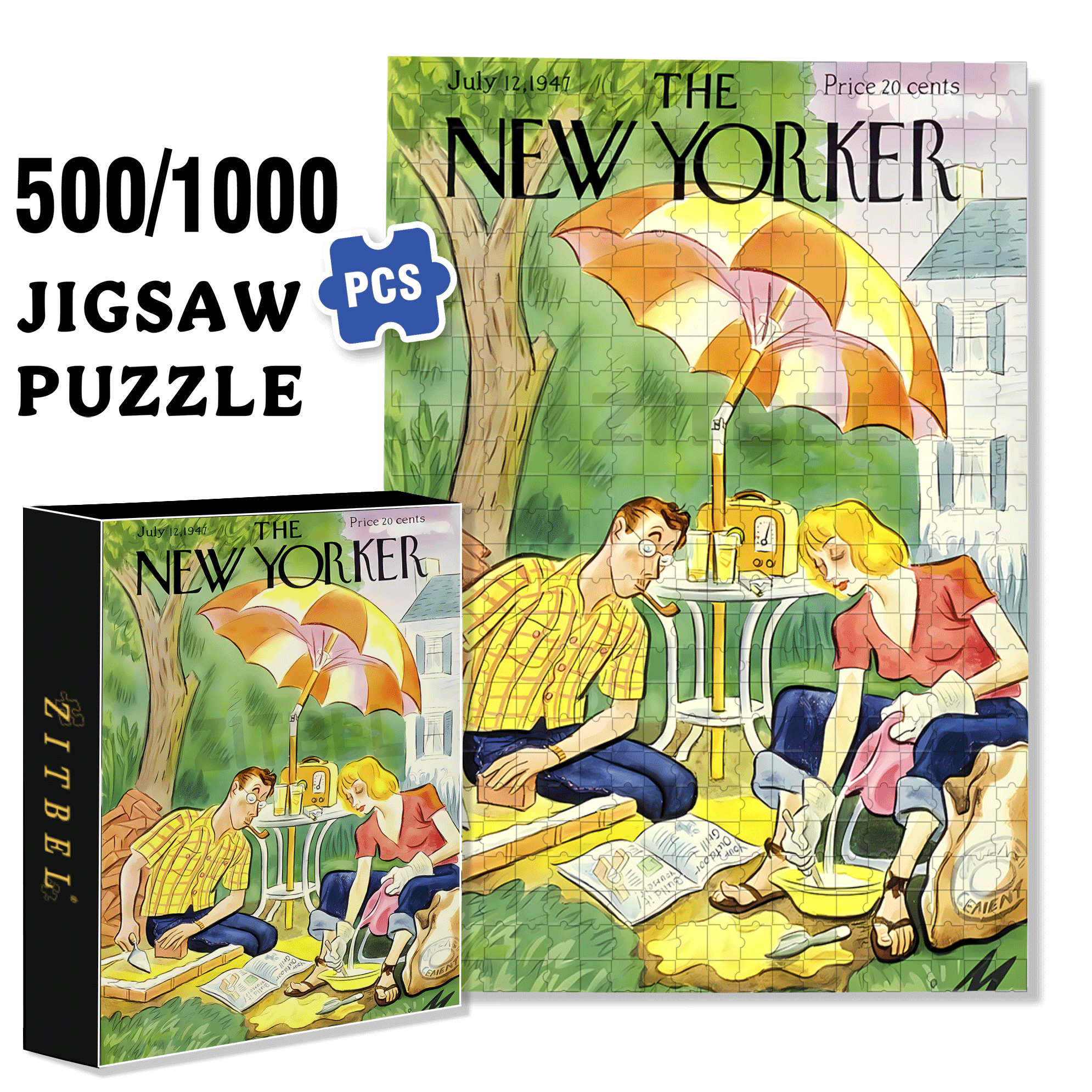 Learning The Tutorial 500pcs/1000pcs Jigsaw Puzzle, Scratch-Resistant, Interactive Family Game & Brain-Boosting DIY Decor, Perfect for Halloween, Christmas & New Year Gifts, Family Puzzle Game