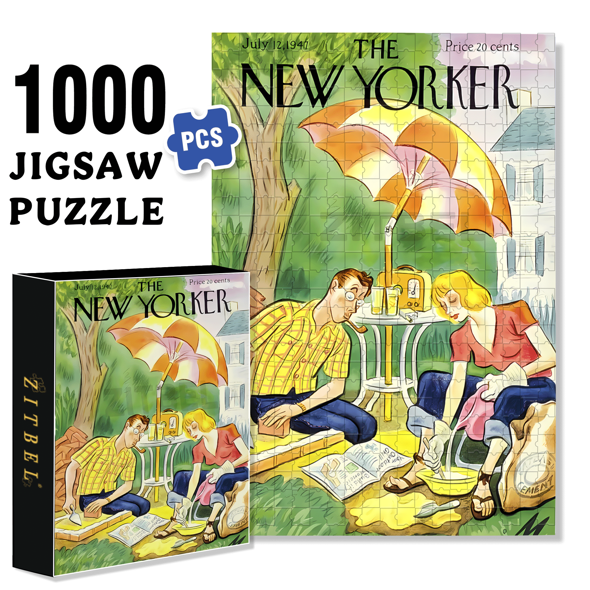 Learning The Tutorial 500pcs/1000pcs Jigsaw Puzzle, Scratch-Resistant, Interactive Family Game & Brain-Boosting DIY Decor, Perfect for Halloween, Christmas & New Year Gifts, Family Puzzle Game