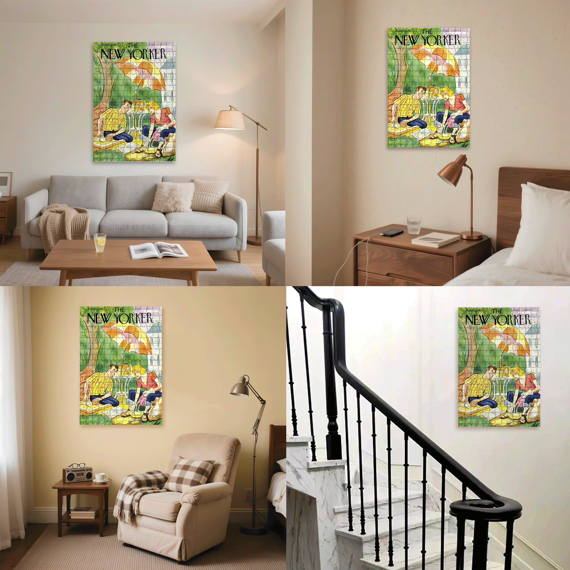 Learning The Tutorial 500pcs/1000pcs Jigsaw Puzzle, Scratch-Resistant, Interactive Family Game & Brain-Boosting DIY Decor, Perfect for Halloween, Christmas & New Year Gifts, Family Puzzle Game