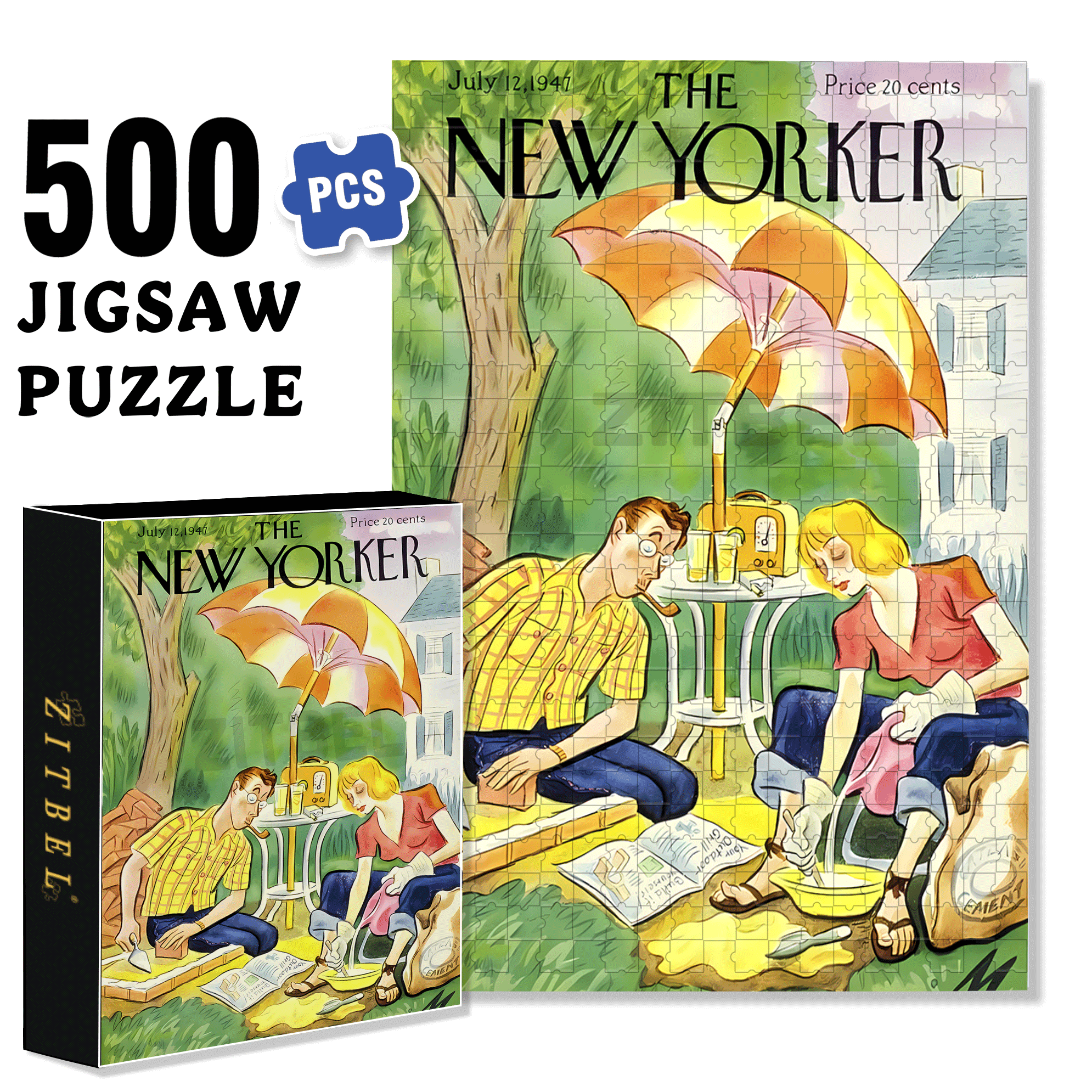 Learning The Tutorial 500pcs/1000pcs Jigsaw Puzzle, Scratch-Resistant, Interactive Family Game & Brain-Boosting DIY Decor, Perfect for Halloween, Christmas & New Year Gifts, Family Puzzle Game