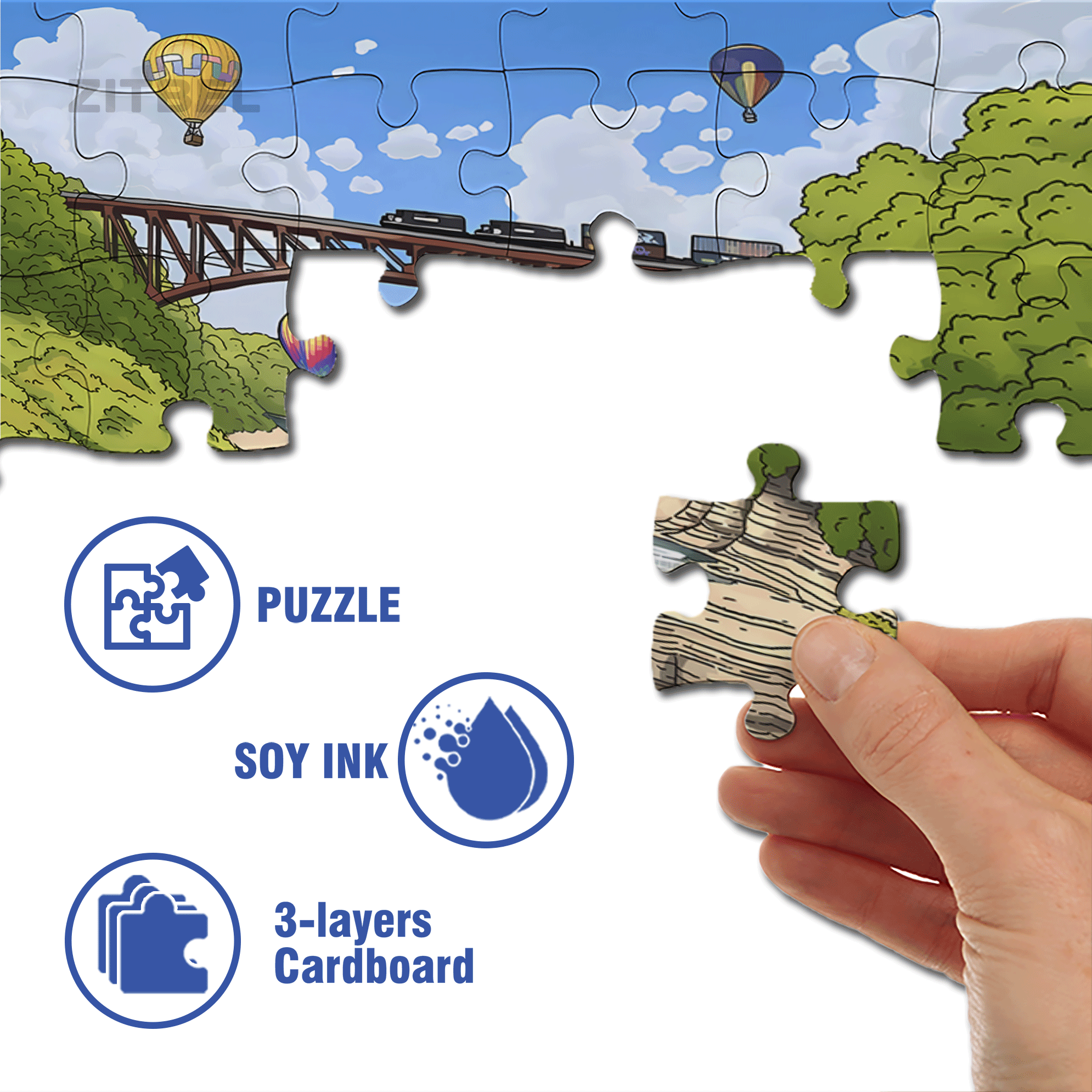Letchworth State Park 500pcs/1000pcs Jigsaw Puzzle, Scratch-Resistant, Interactive Family Game & Brain-Boosting DIY Decor, Perfect for Halloween, Christmas & New Year Gifts, Family Puzzle Game