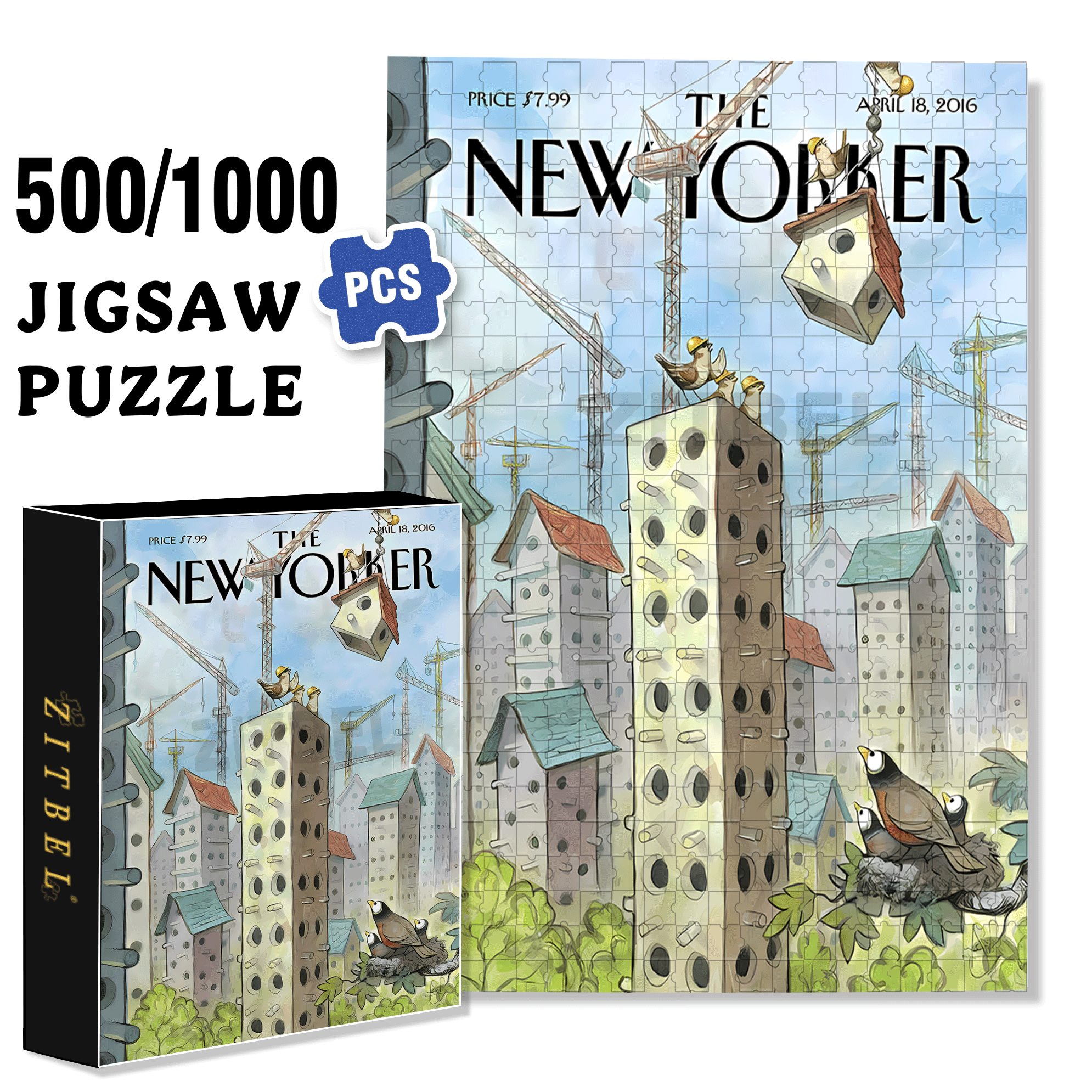 Luxury Coops 500pcs/1000pcs Jigsaw Puzzle, Scratch-Resistant, Interactive Family Game & Brain-Boosting DIY Decor, Perfect for Halloween, Christmas & New Year Gifts, Family Puzzle Game