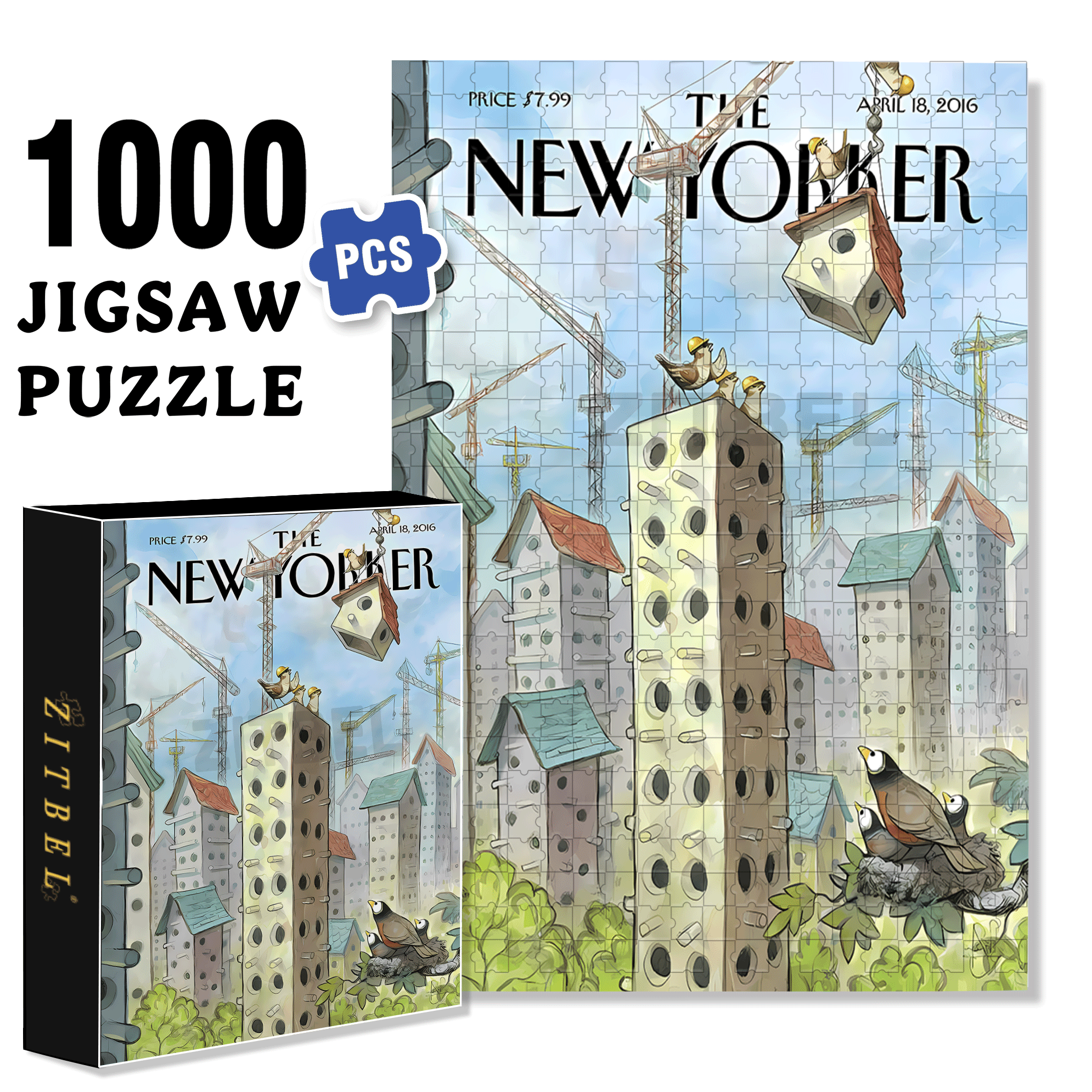 Luxury Coops 500pcs/1000pcs Jigsaw Puzzle, Scratch-Resistant, Interactive Family Game & Brain-Boosting DIY Decor, Perfect for Halloween, Christmas & New Year Gifts, Family Puzzle Game
