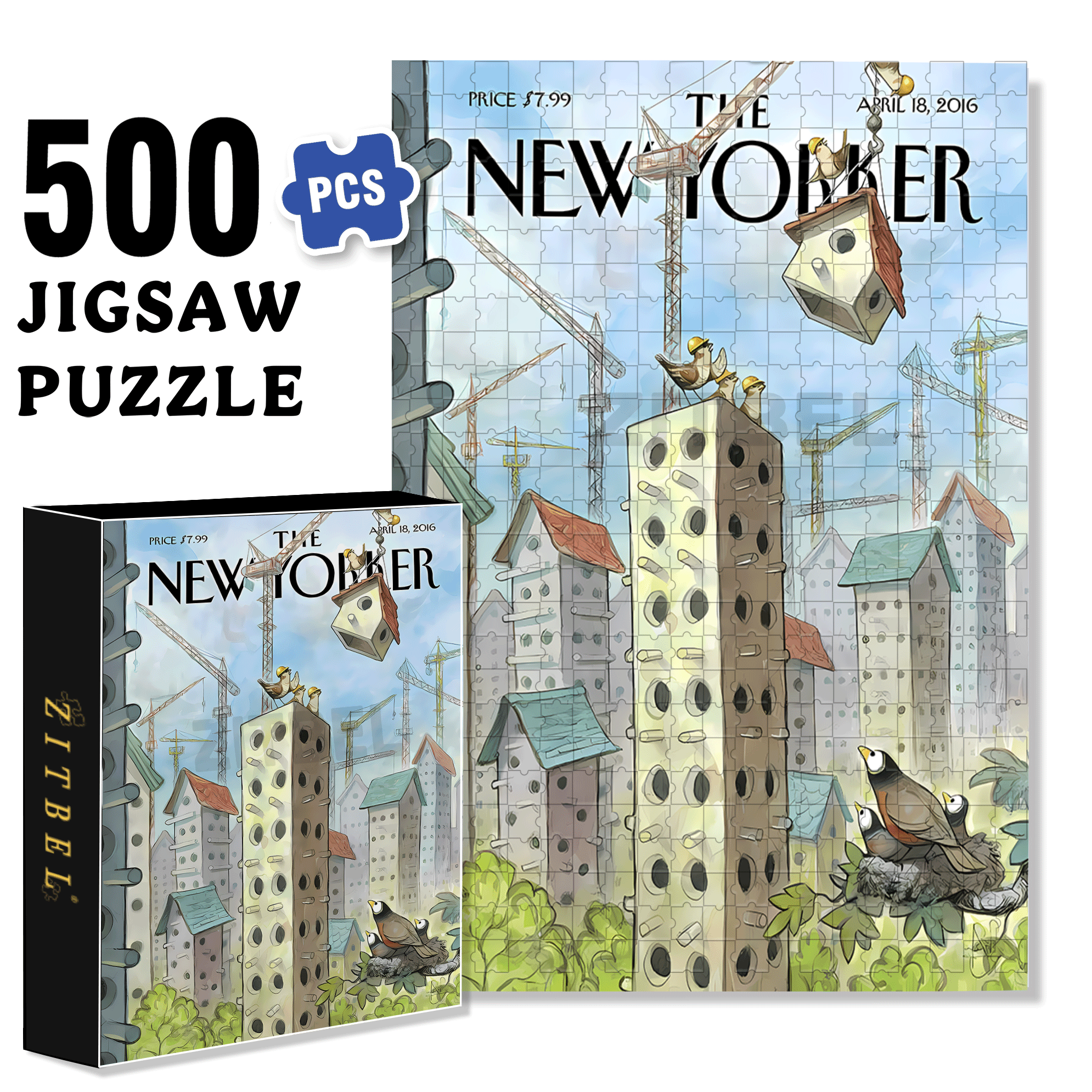 Luxury Coops 500pcs/1000pcs Jigsaw Puzzle, Scratch-Resistant, Interactive Family Game & Brain-Boosting DIY Decor, Perfect for Halloween, Christmas & New Year Gifts, Family Puzzle Game