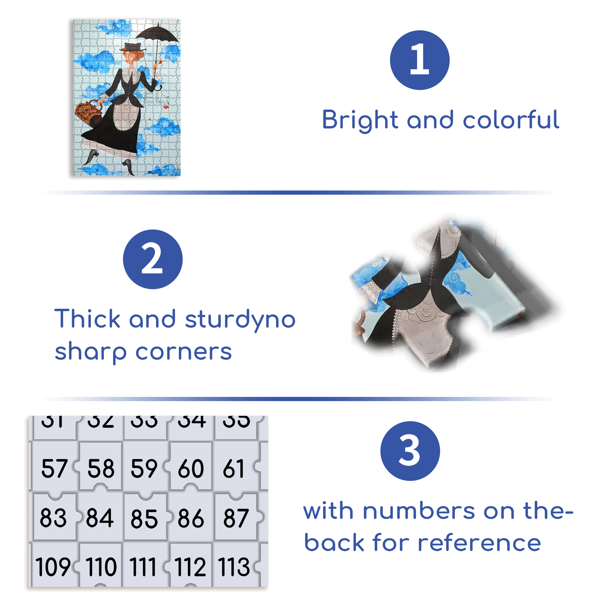 Mary Poppins 500pcs/1000pcs Jigsaw Puzzle, Scratch-Resistant, Interactive Family Game & Brain-Boosting DIY Decor, Perfect for Halloween, Christmas & New Year Gifts, Family Puzzle Game